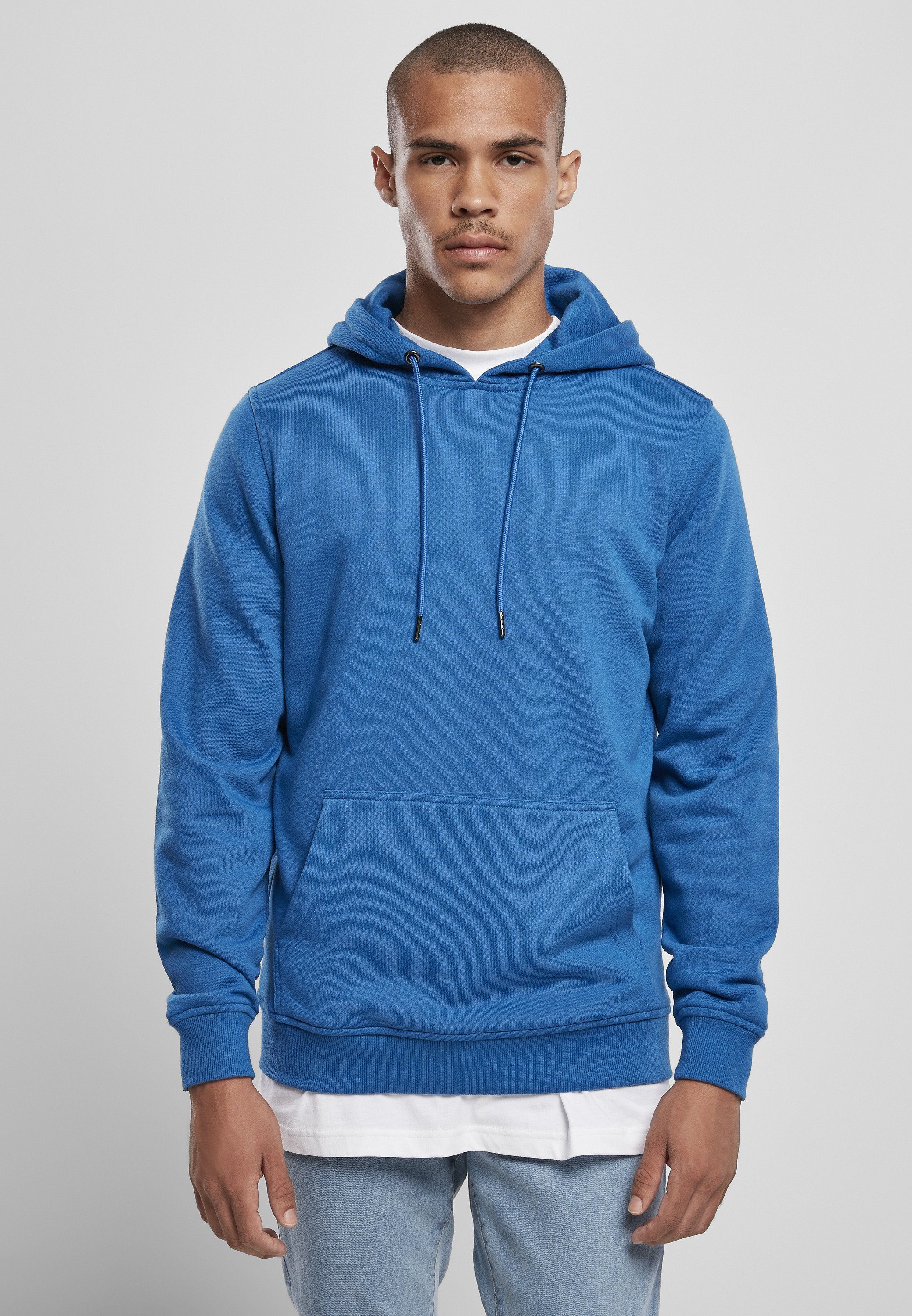 URBAN CLASSICS Sweater Herren Basic Terry Hoody (1-tlg) sportyblue