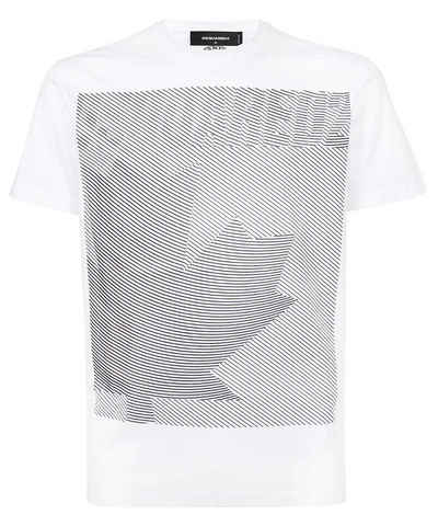 Dsquared2 T-Shirt Dsquared2 S74GD0862 S23009 D2 LEAF GRAPHIC White
