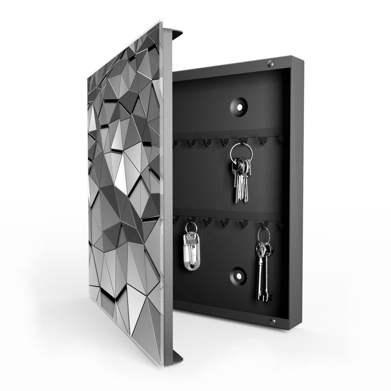 Primedeco Schlüsselkasten Magnetpinnwand mit Glasfront Metall günstig online kaufen