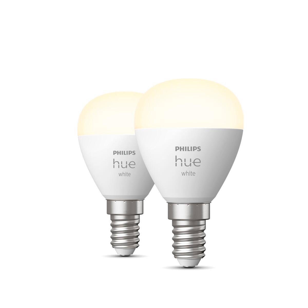 Philips Hue LED-Leuchtmittel E14 LED Leuchtmittel Doppelpack 470lm, E14, Warmweiß