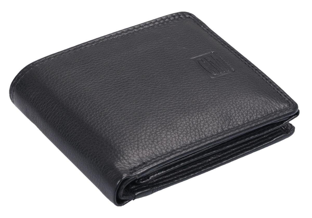 CM Geldbörse Scheintasche mit Lsche CM, Echt-Leder, schwarzer Ledergeldbeutel