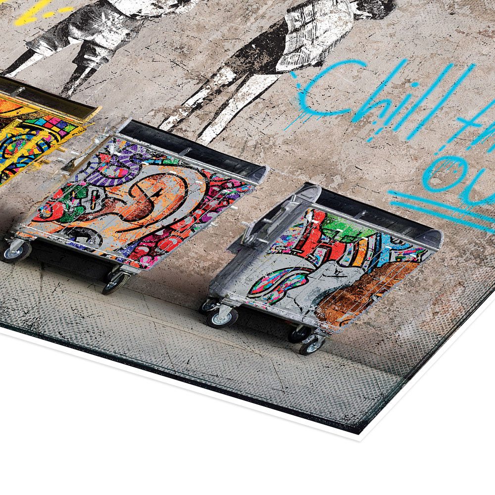 Posterlounge Wandbild Banksy - Life is short, chill the duck out!, Pineapple Licensing, erhältlich als Poster, Leinwandbild, Wandsticker oder Acrylglasbild
