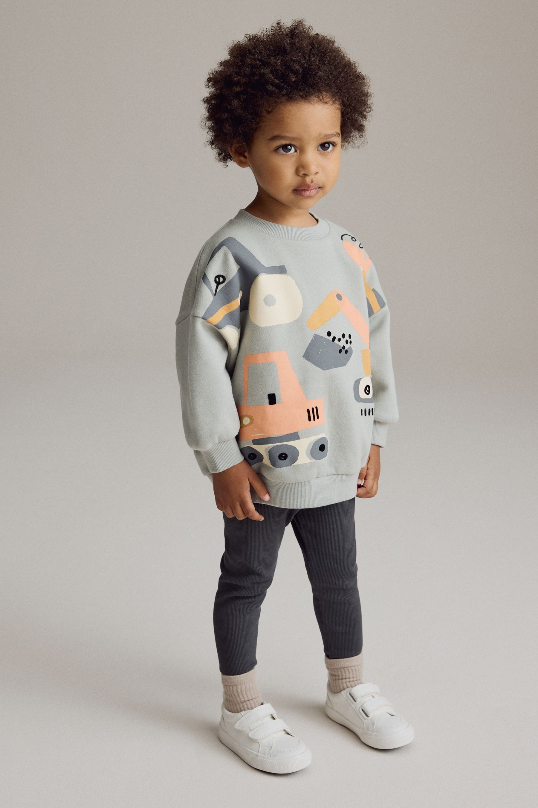 Next Sweatanzug Sweatshirt mit durchgehendem Print und Leggings (2-tlg)
