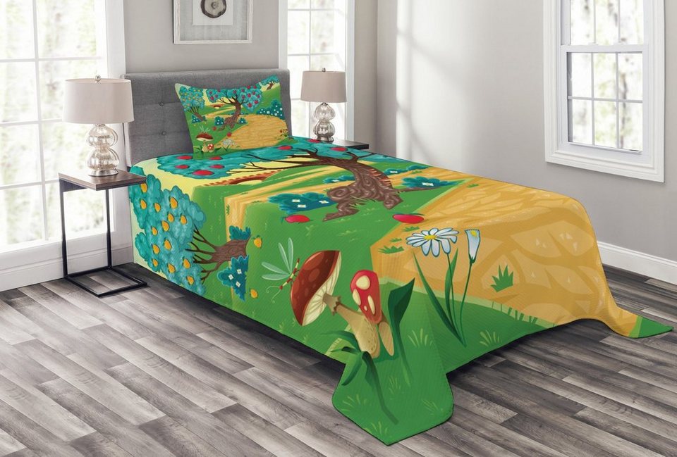 Tagesdecke »Set mit Kissenbezügen Waschbar«, Abakuhaus, Frühling