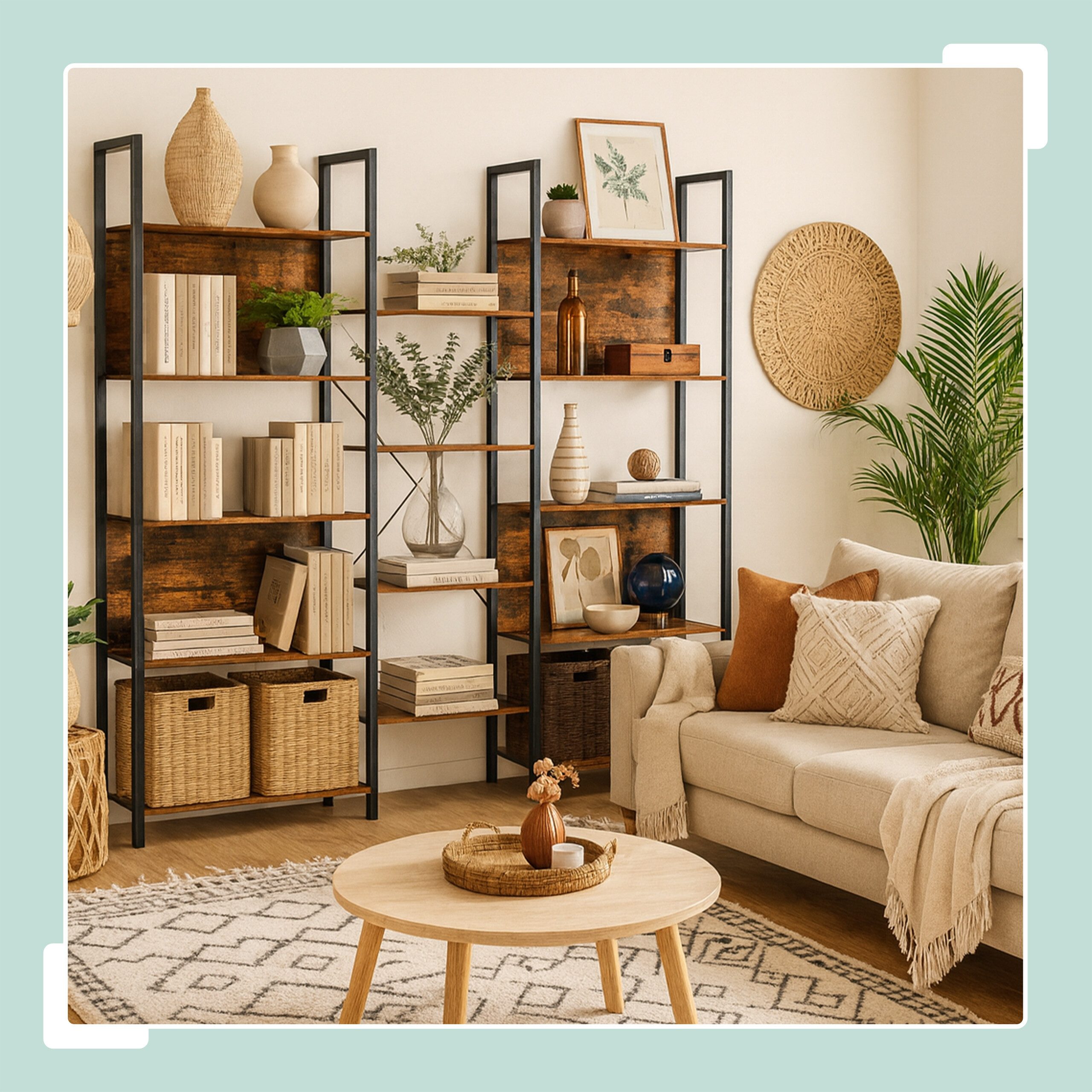 relaxdays Standregal Industrial Bücherregal 14 Ablagen, günstig online kaufen