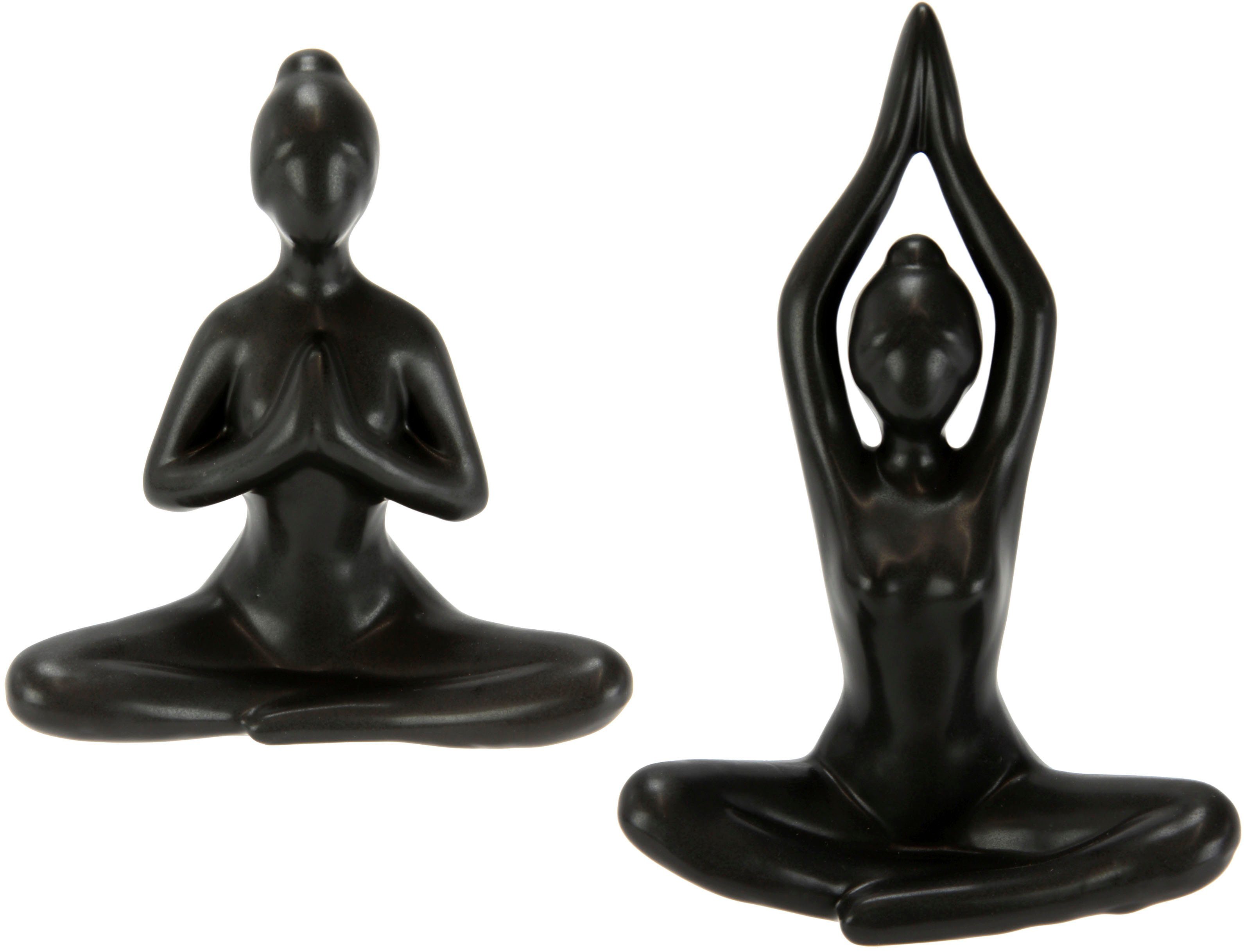I.GE.A. Dekofigur Yoga-Frau, 2er Set, Yogafigur, Yogaskulptur günstig online kaufen