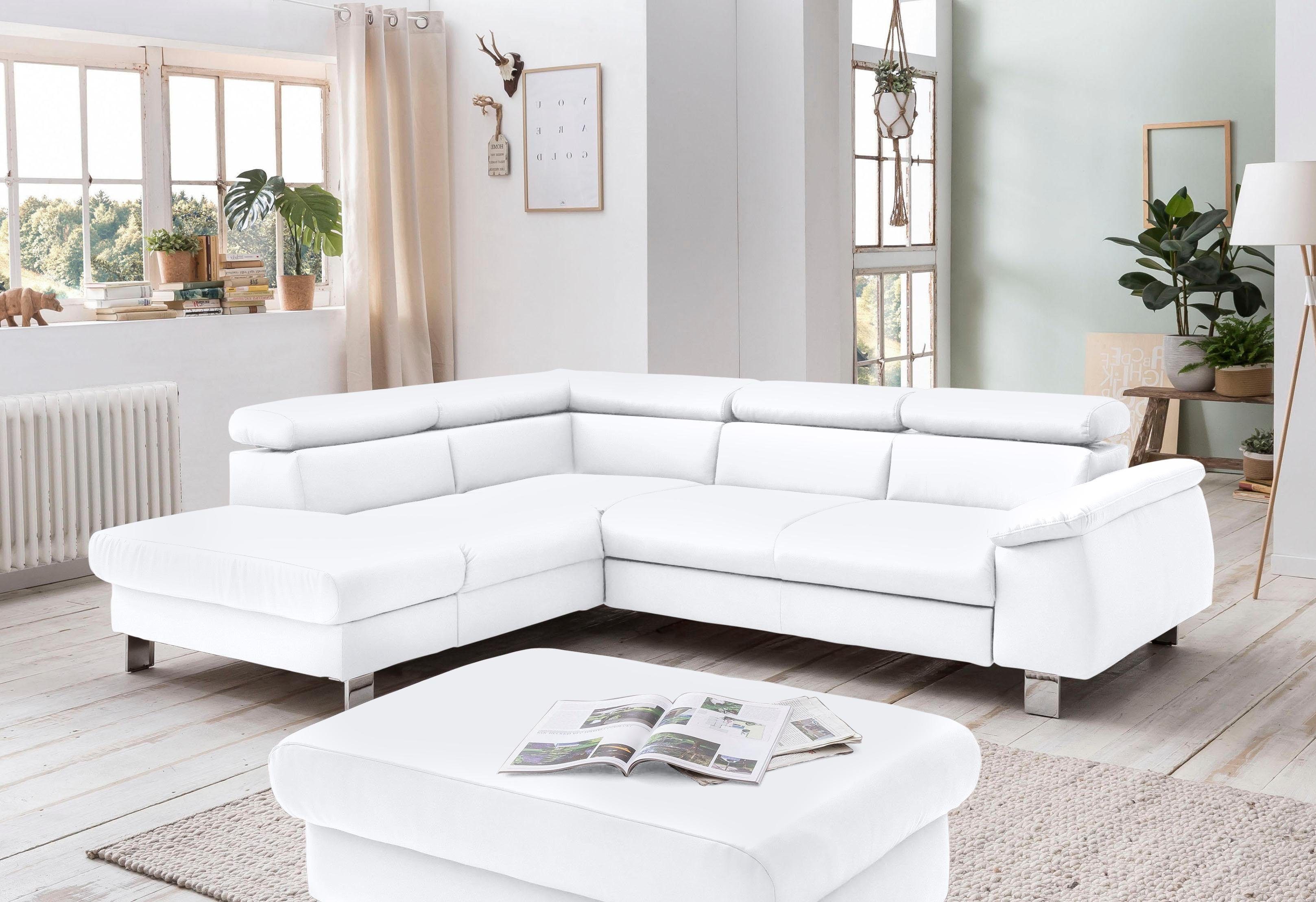 COTTA Ecksofa Komaris L-Form mit Kopfteilverstellung, günstig online kaufen