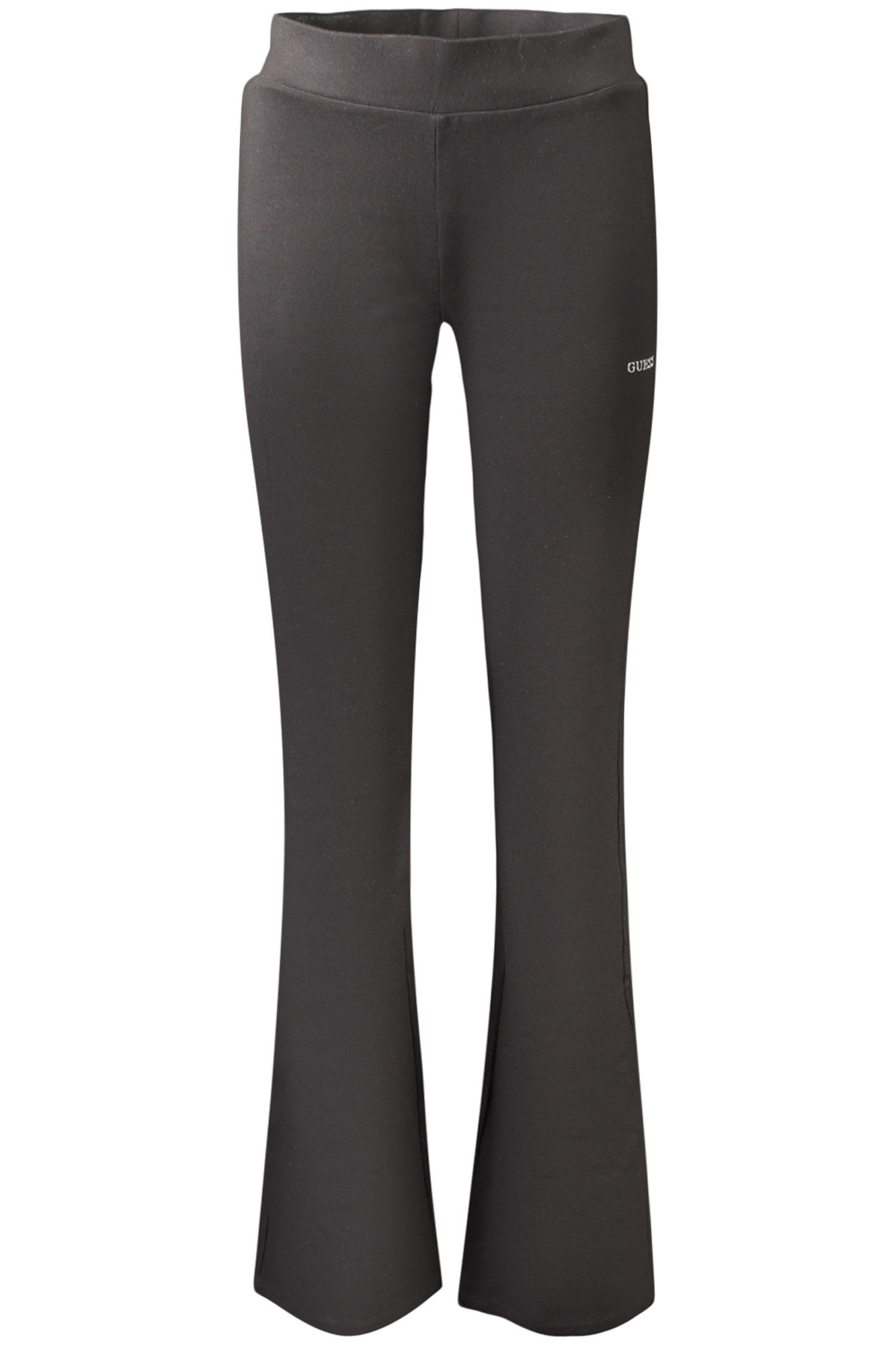 GUESS JEANS 5-Pocket-Hose Damen Leggings Schwarz: Elastische Taille mit Weitem Bein & Applikatio
