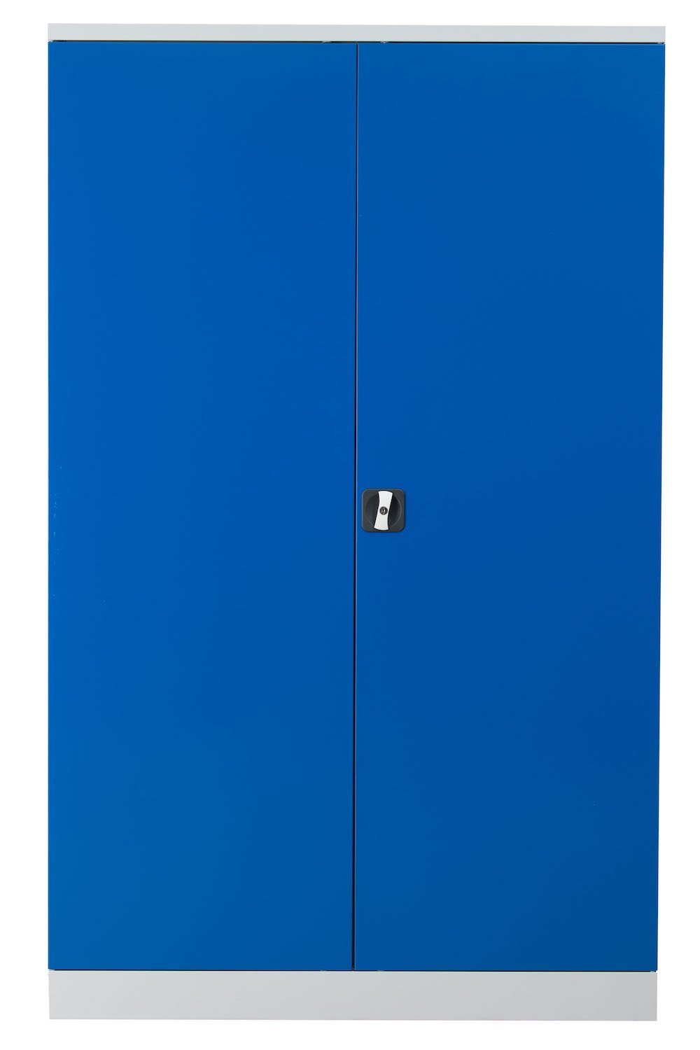 PROREGAL® Mehrzweckschrank Flügeltürenschrank Badger, HxBxT 75x80x38cm, Grau, Lackiert Grau-Blau