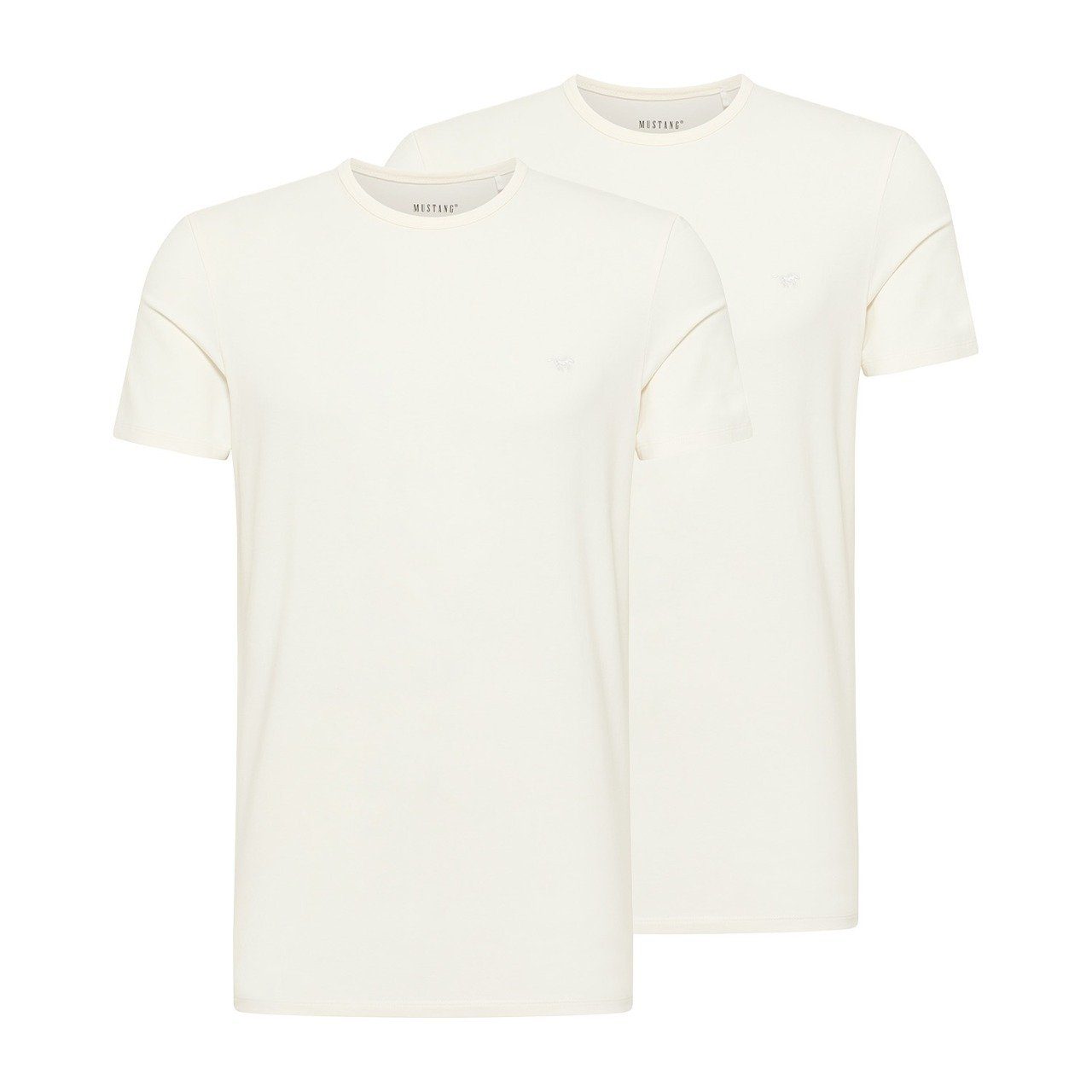 MUSTANG T-Shirt ALLEN 2er PACK (1-tlg) mit Rundhalsausschnitt