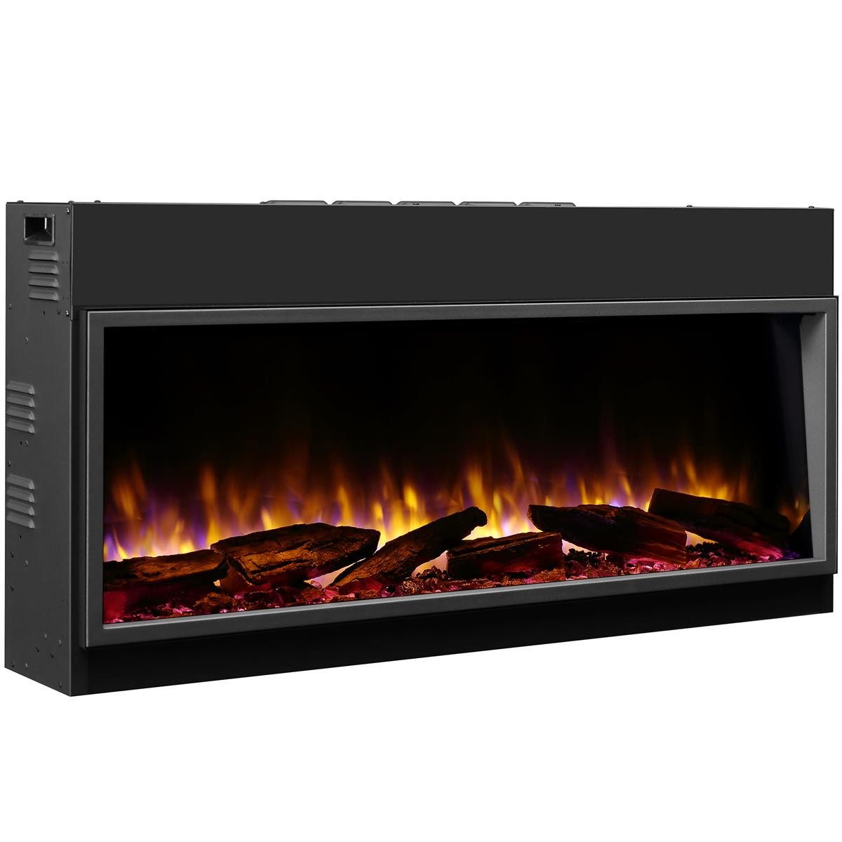 Balderia Elektrokamin Elektrokamin BALDERIA Amazona 44 - Einbaukamin, Heizung 2000 W, 3D-Flammeneffekt, Knister-Sound, App, LED-Beleuchtung, Thermostat