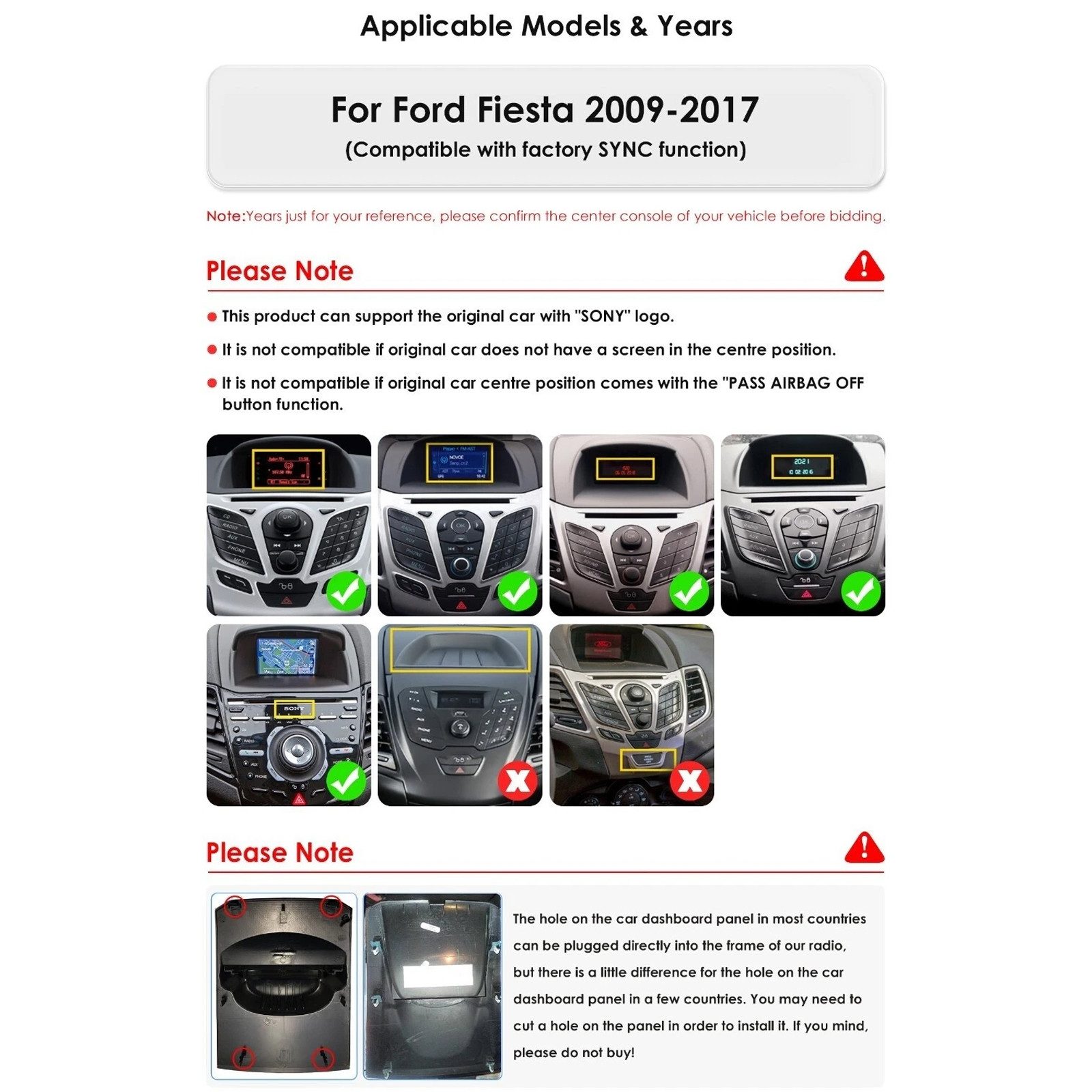 ESSGOO 6+128G Android 15 GPS NAVI für Ford Fiesta MK6 bj. 2008-2016 Carplay Autoradio (RDS, FM, DAB+ (optional), SWC)