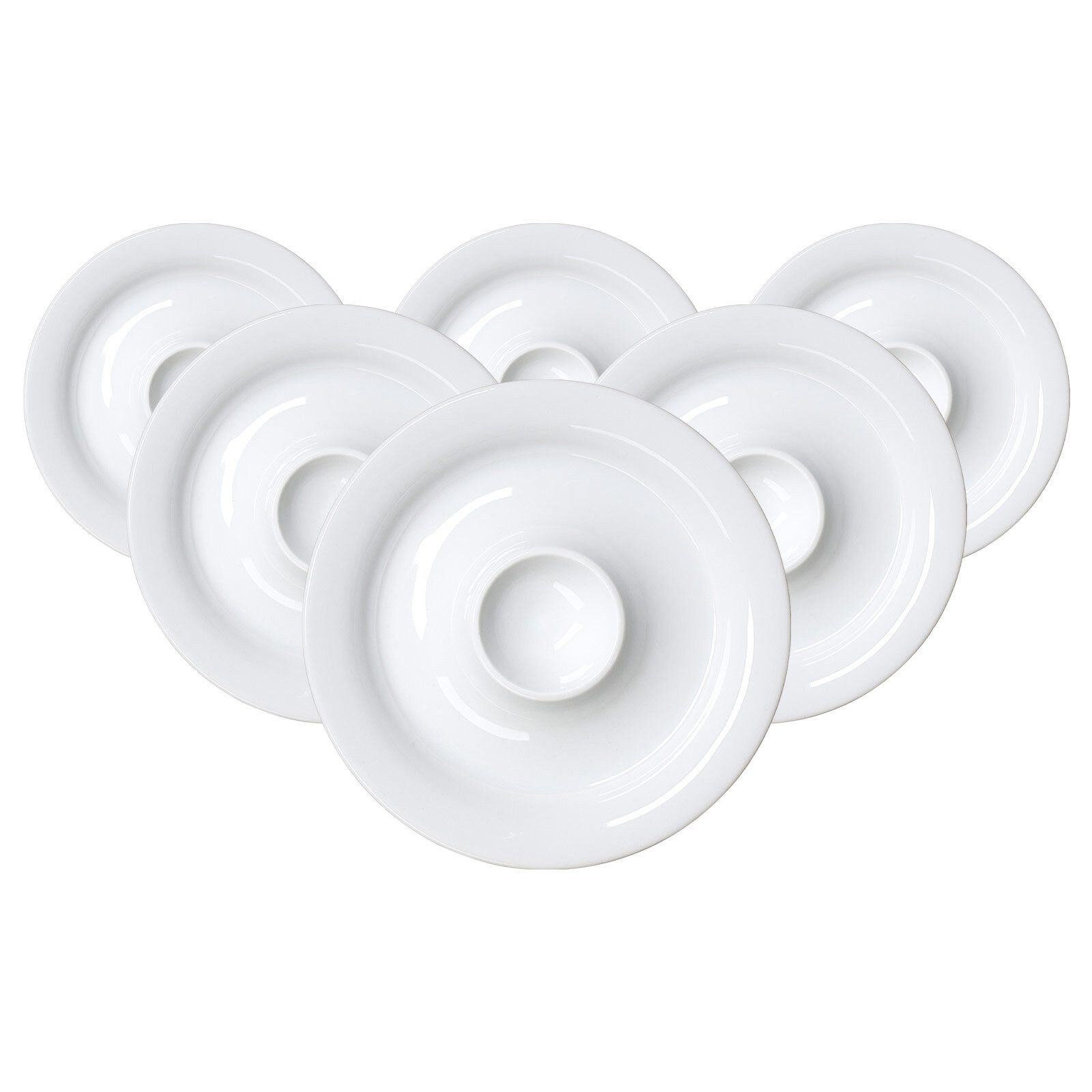 Ritzenhoff & Breker Eierbecher Bianco Eierteller ø 14,5 cm 6er Set, (6er Set, 6-tlg., 6x Eierbecher)