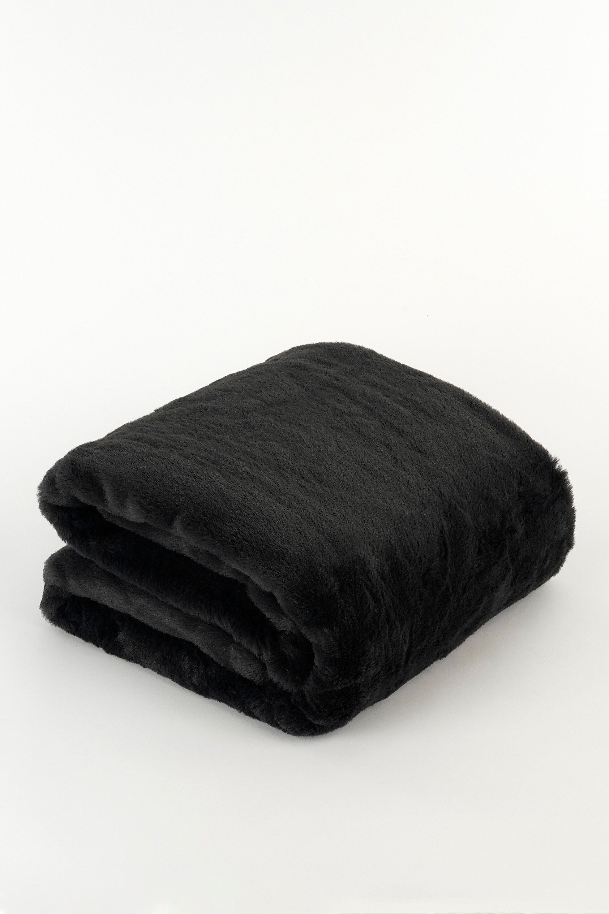 Plaid In the Mood Bronte Fleecedecke schwarz - l200xb150cm, In the Mood