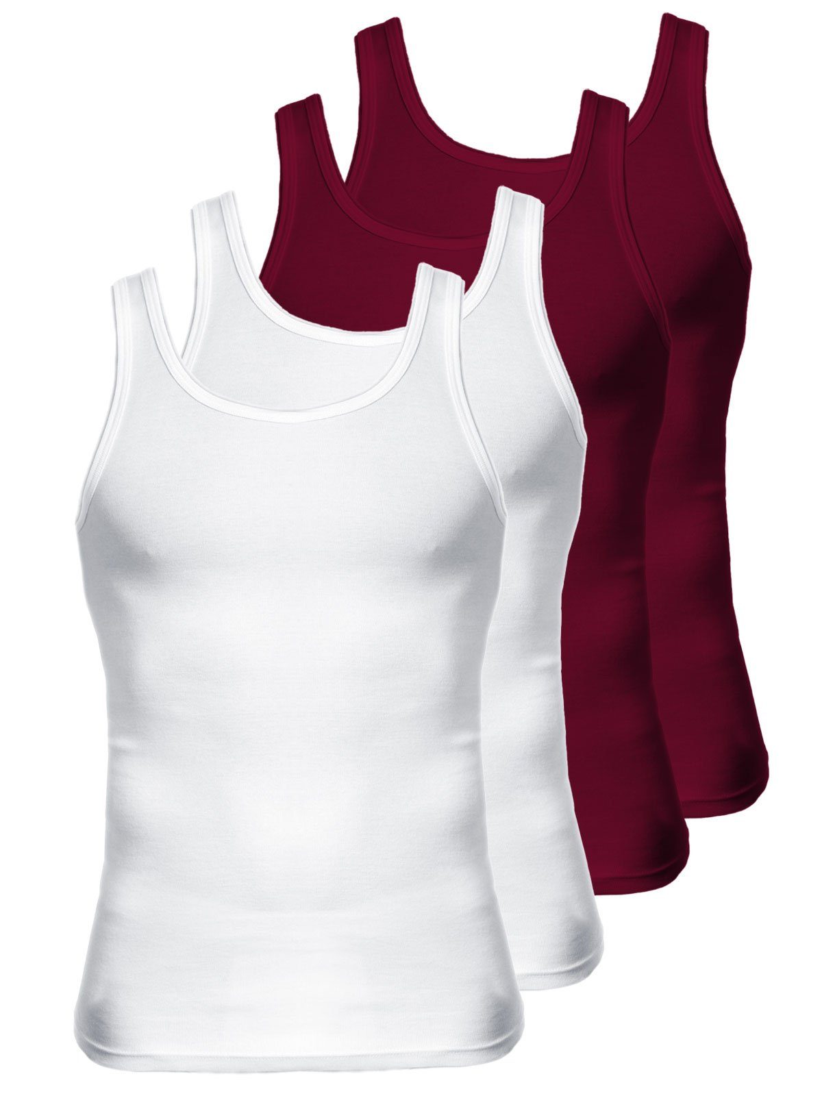KUMPF Achselhemd 4er Sparpack Cotton Herren - Bio rubin Unterhemd (Spar-Set, 4-St) weiss