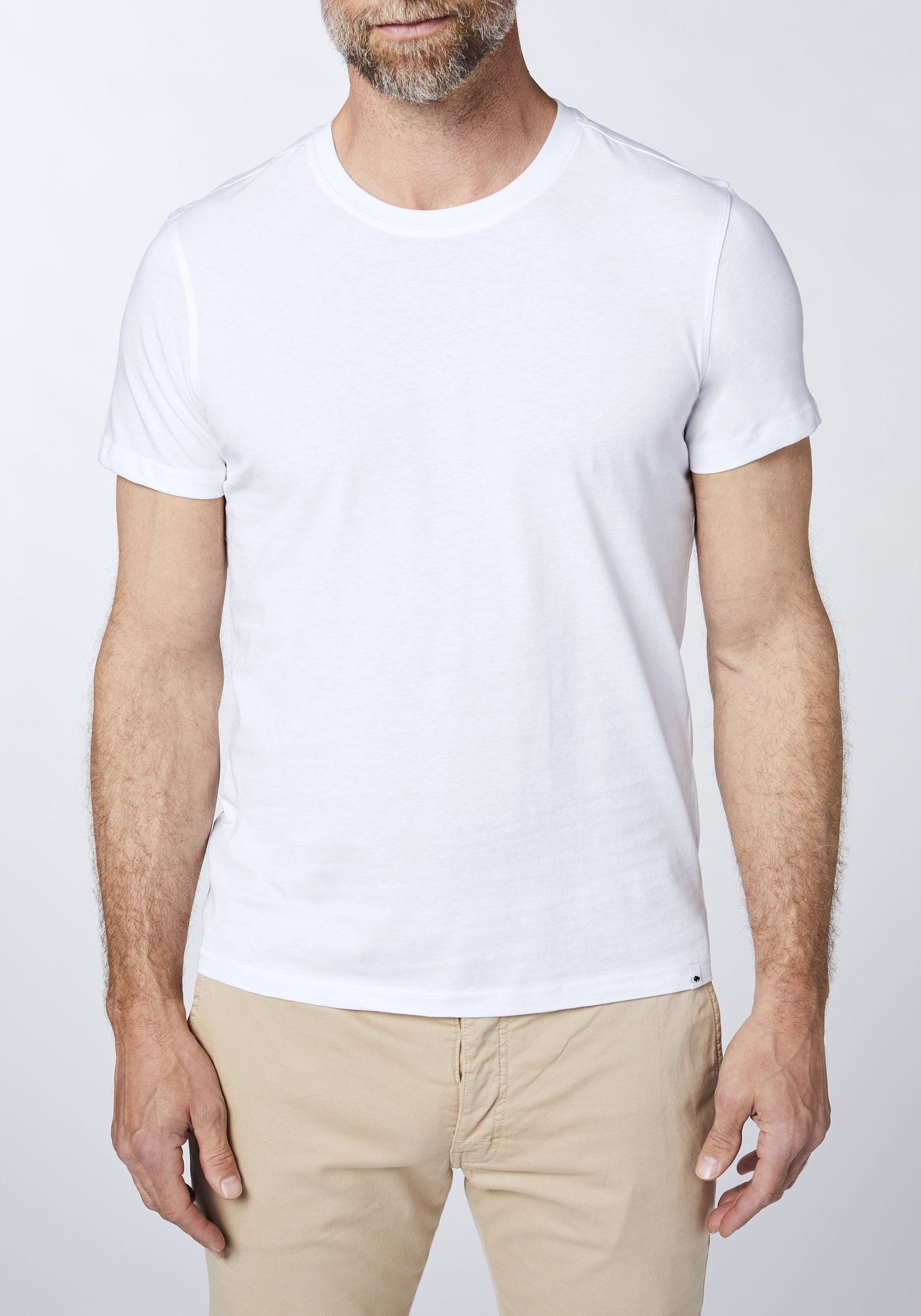 DENIM mit COLORADO Bright (2er-Pack, White Rundhalsausschnitt T-Shirt 2-tlg) 11-0601 Doppelpack