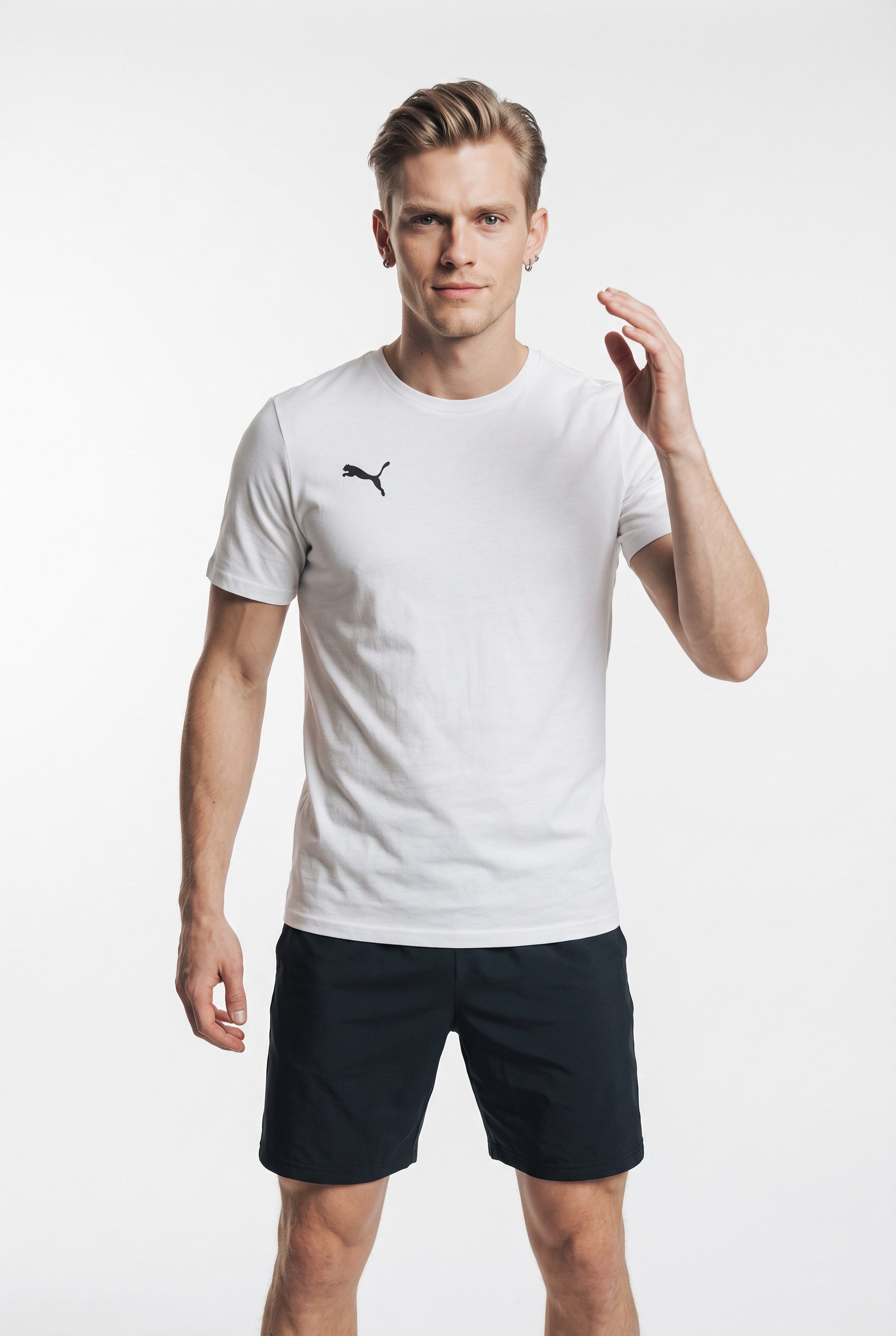 PUMA Trainingsshirt TEAMGOAL CASUALS TEE gerader Abschluss, Kurzarm, für Sportmode, Rundhalsausschnitt