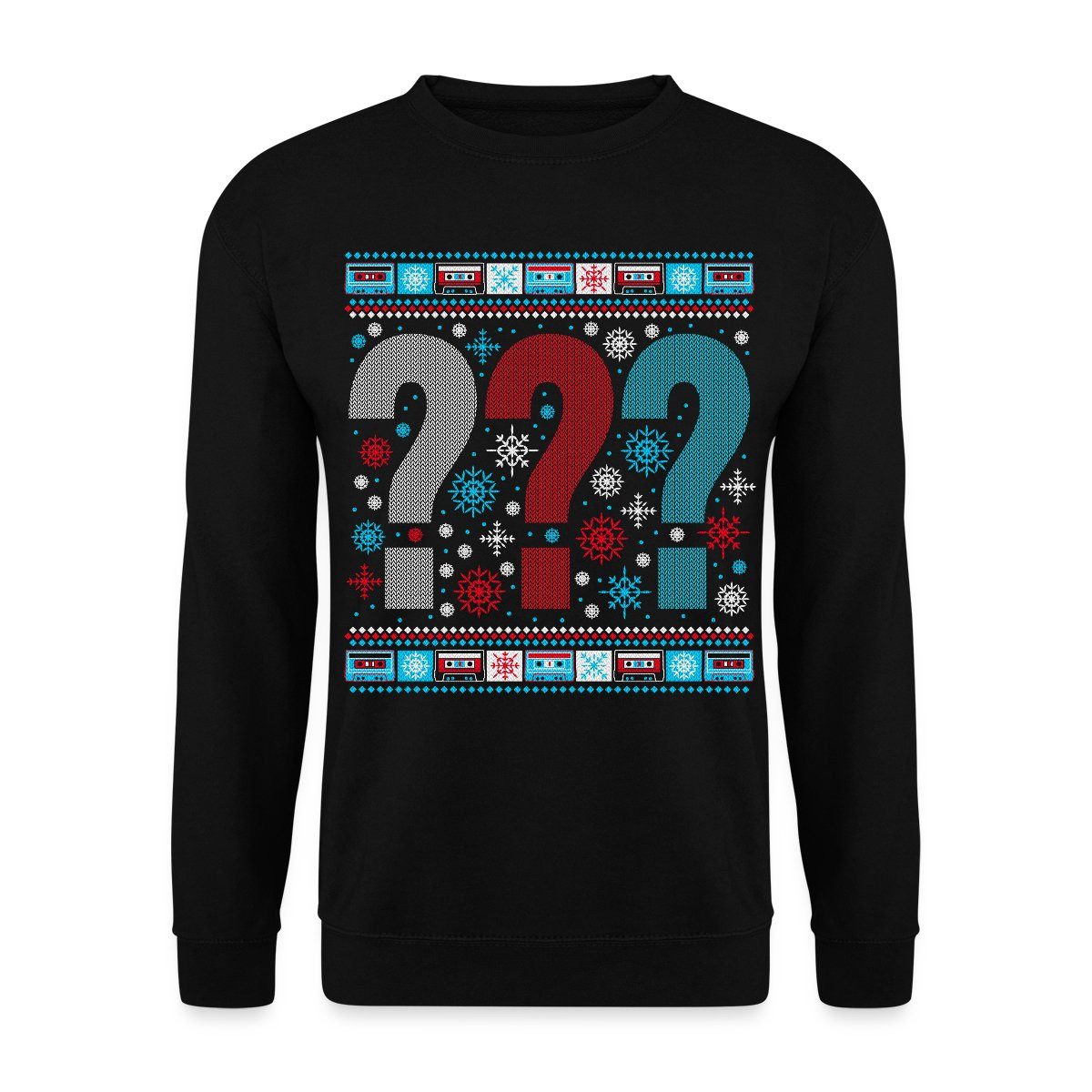 Spreadshirt Sweatshirt Die Drei Fragezeichen Ugly Xmas Christmas Unisex Pul günstig online kaufen