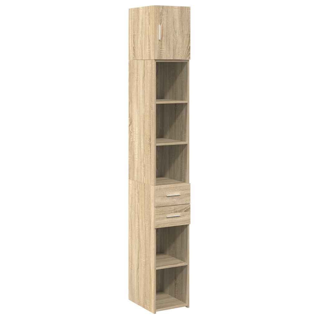 vidaXL Sideboard Hochschrank Schmal Sonoma-Eiche 30x42,5x225 cm Holzwerkstoff (1 St)