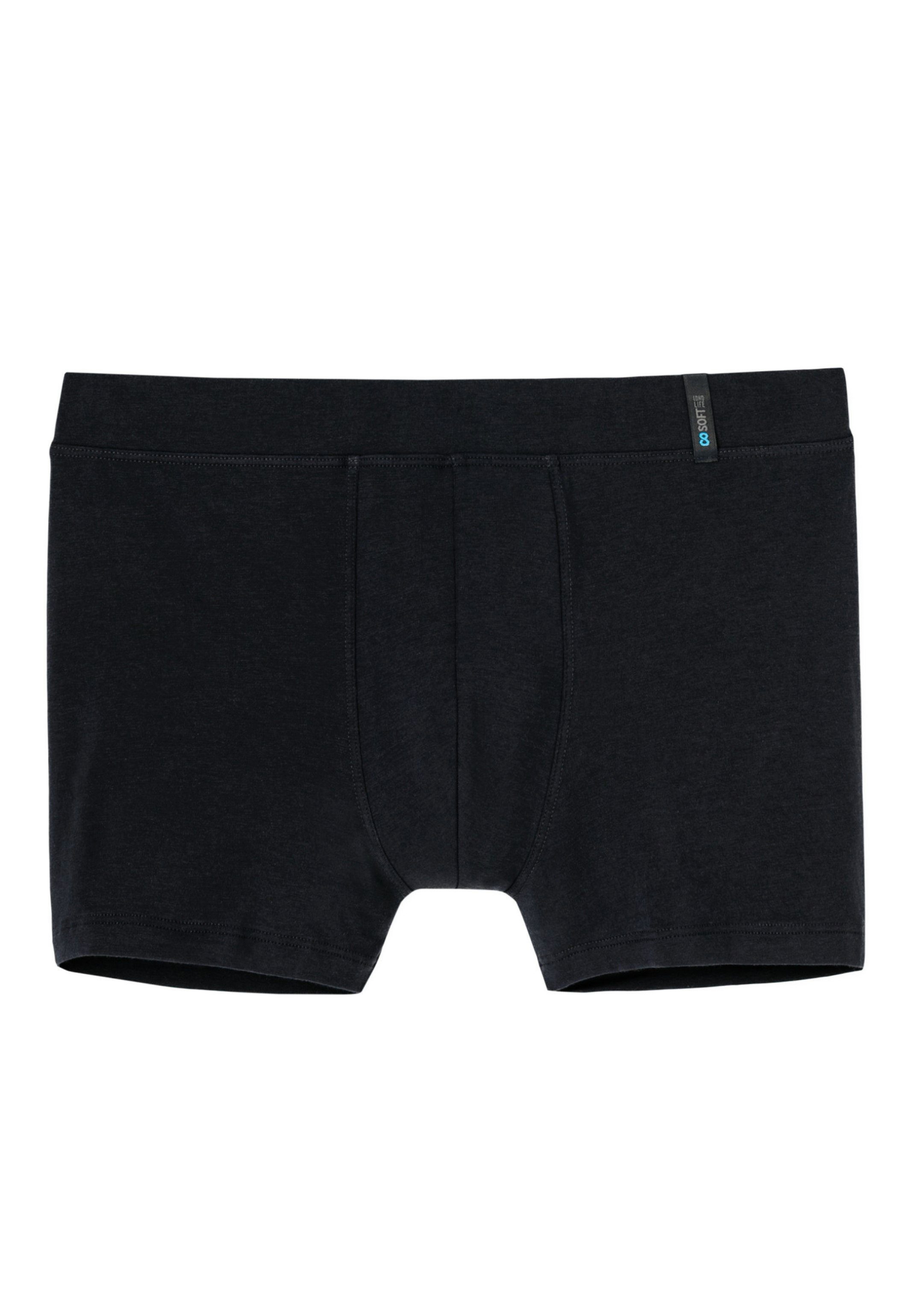 Schiesser - Long Boxer Pant - Retro Eingriff Life - Ohne Blauschwarz Schnelltrocknend Baumwolle (1-St) Short Retro Soft /