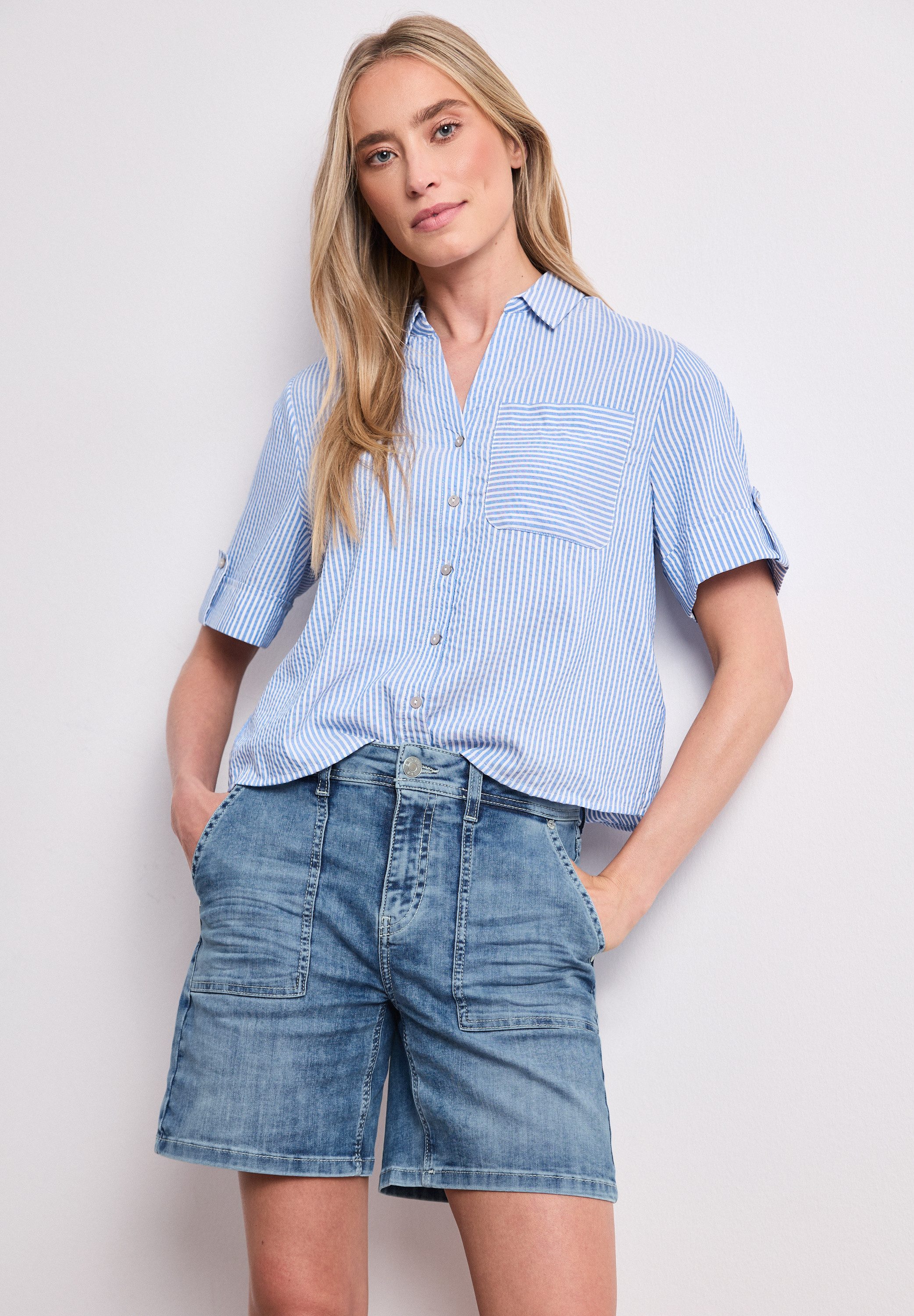 STREET ONE Shorts Sommer-Jeans-Shorts mit Stretch