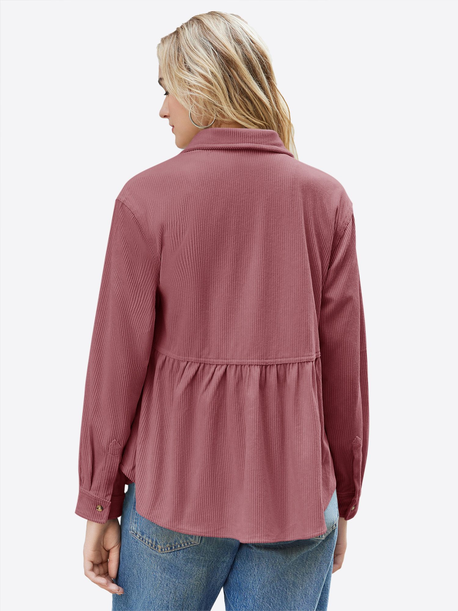 Imily Bela Blusenjacke Damen Cord Button Shirt (Packung, 1-St., 1per-Pack) günstig online kaufen