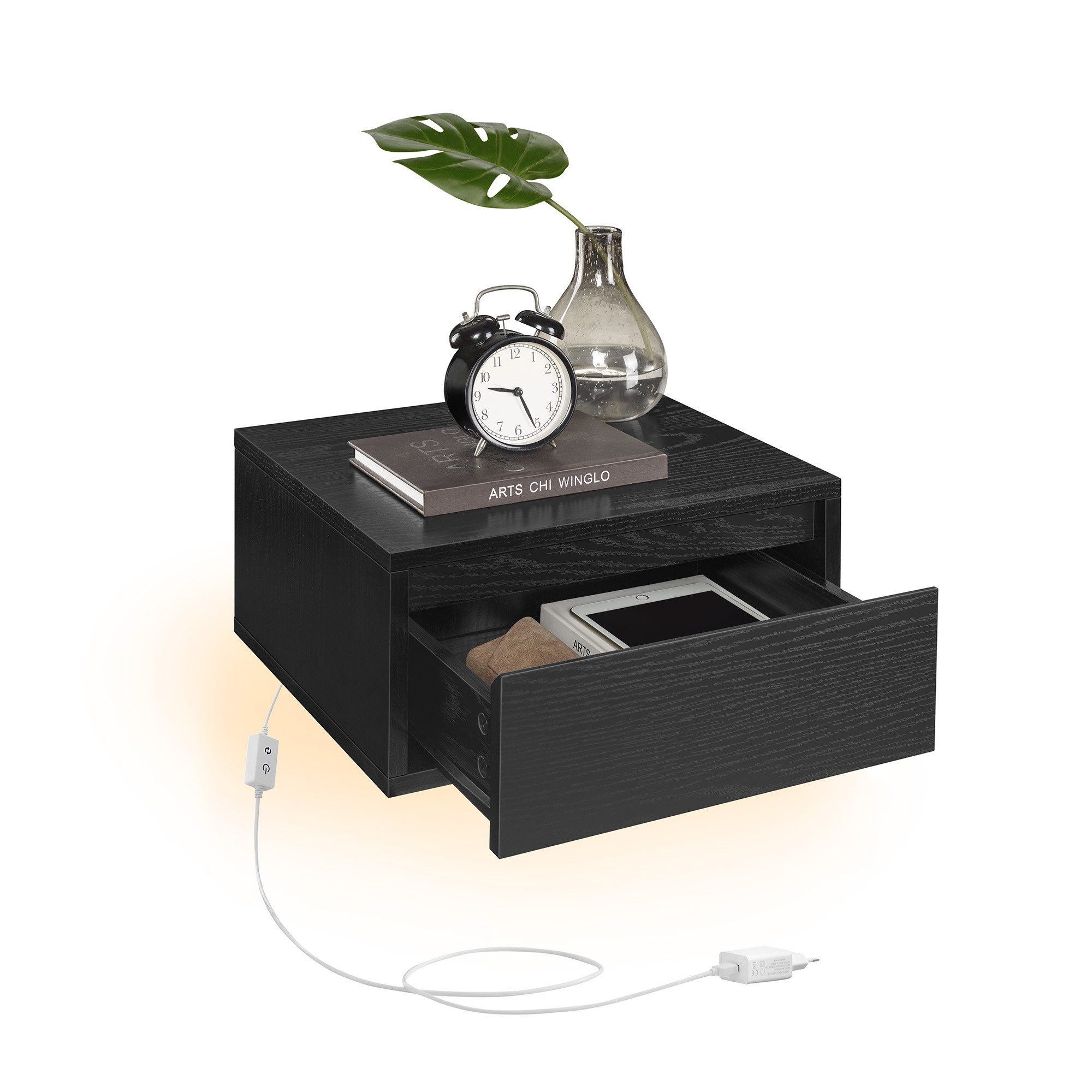 VASAGLE Nachttisch (1-St), hängend, Leuchte mit 3 Farben, schwebendes Wandr günstig online kaufen