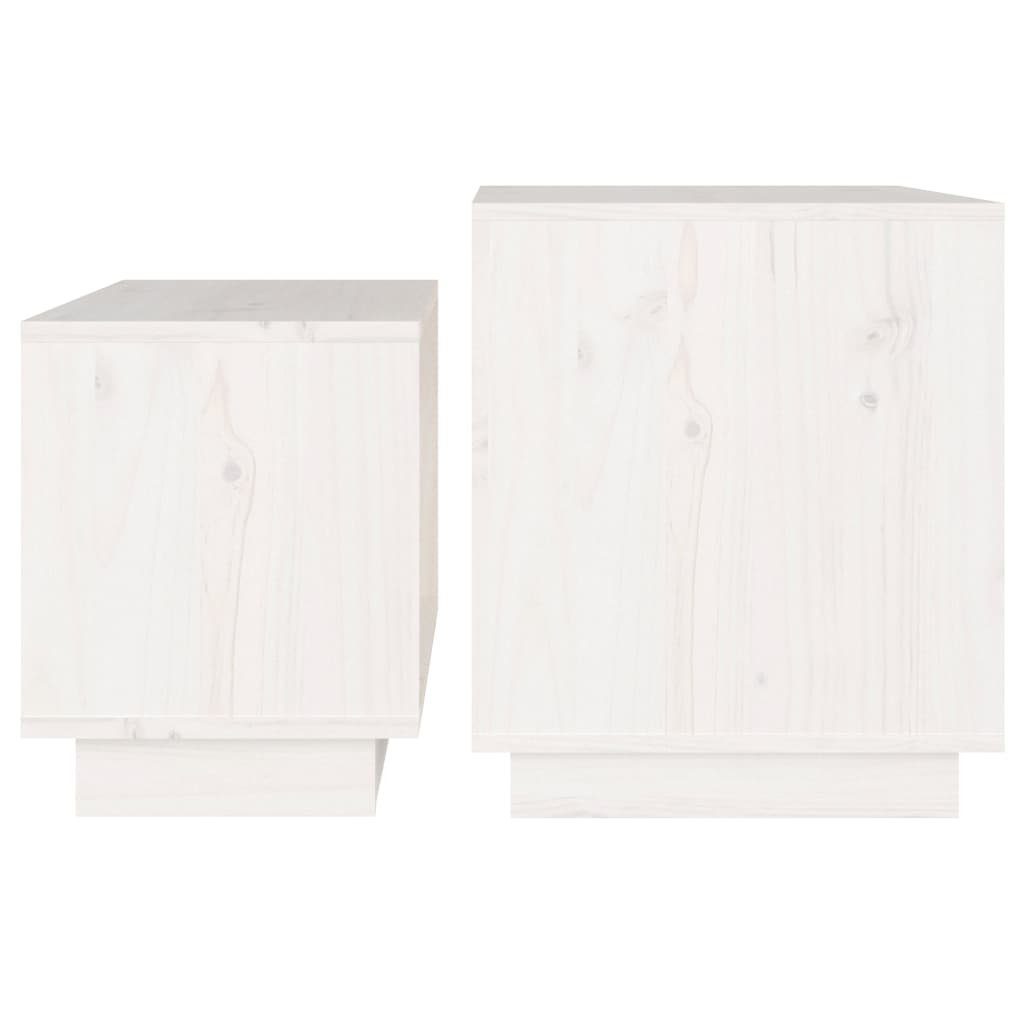 Weiß (B/H/T: Couchtisch 2tlg Kiefer-Massivholz möbelando in aus Probstzella cm), 50x47x40