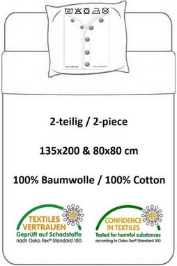 Kinderbettwäsche Traktor - Bettwäsche-Set 135x200, Decke, 100x140 und Handtuch, 70x140, TOP!, Baumwolle, 100% Baumwolle