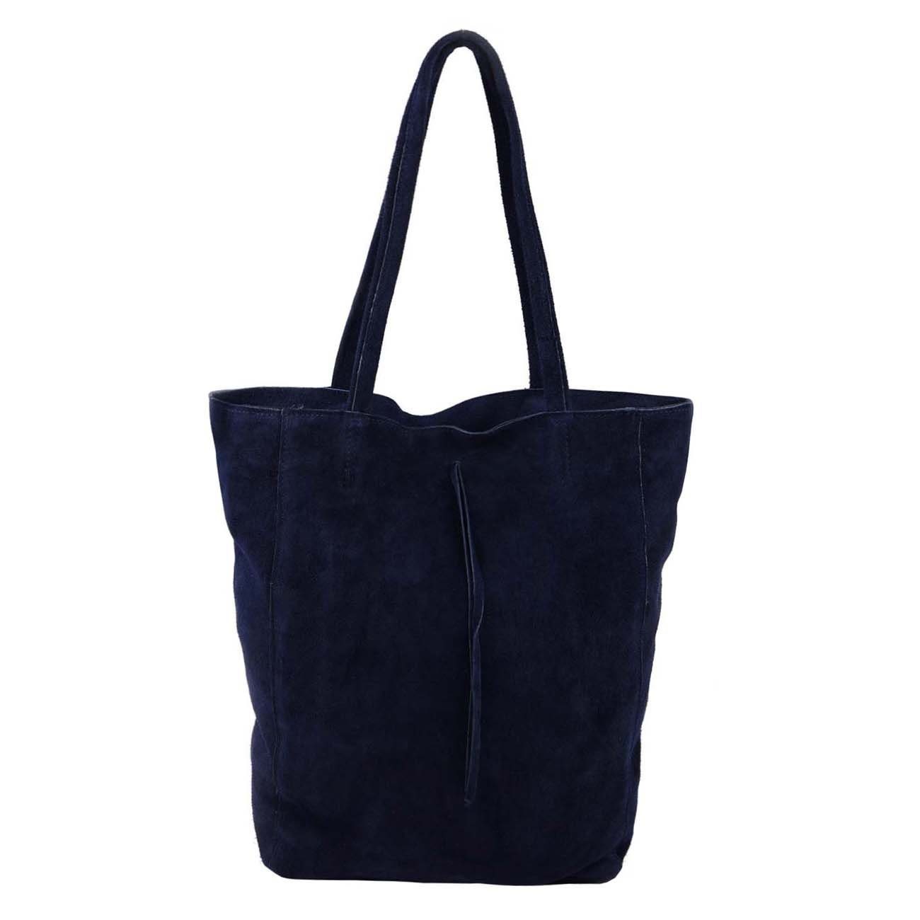 Schultertasche Made in Italy Damen Leder Shopper Umhängetasche Tote Bag