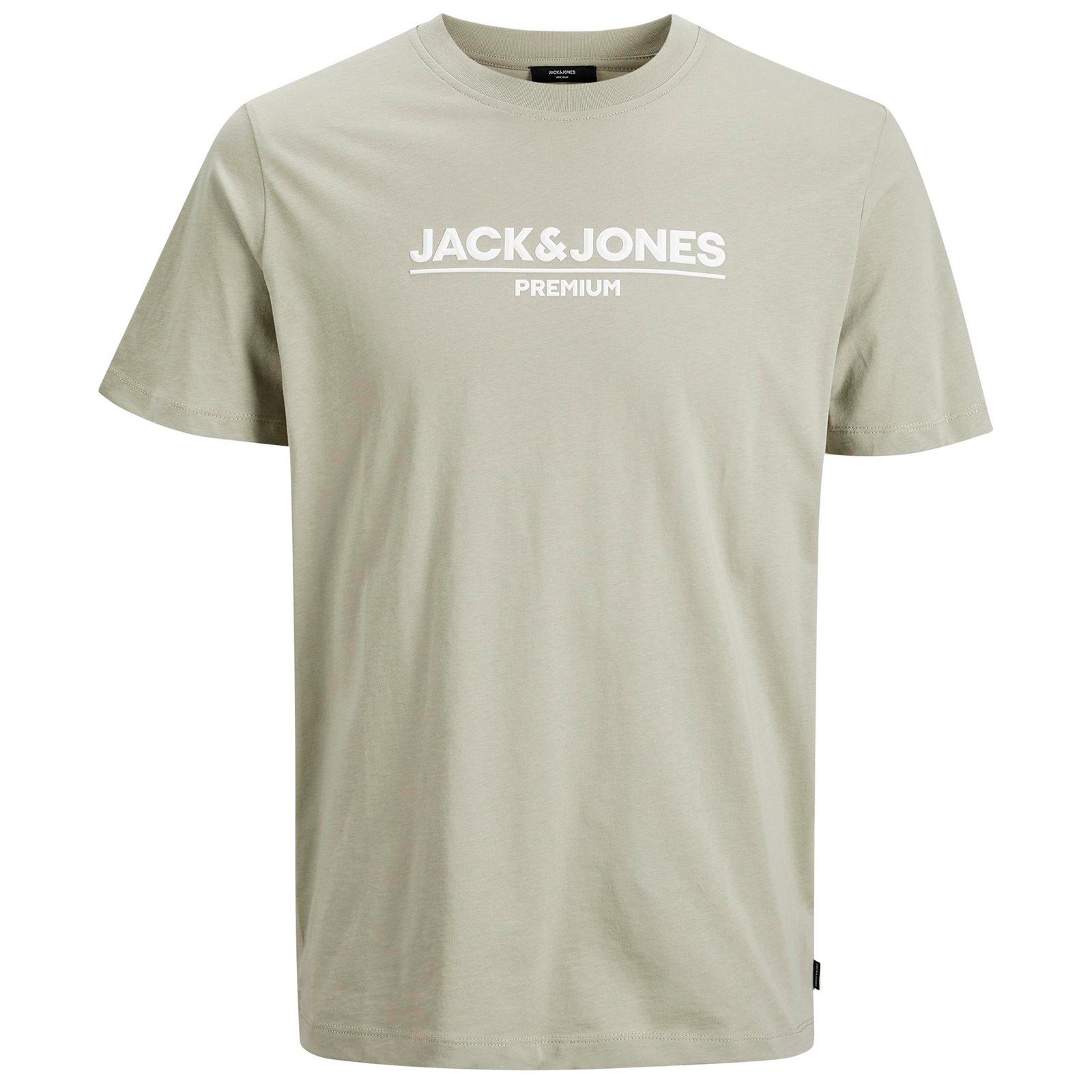 Jack & Jones Rundhalsshirt »Jack&Jones Große Größen Herren Logo T-Shirt  JPRBLABRANDING schilfgrün«