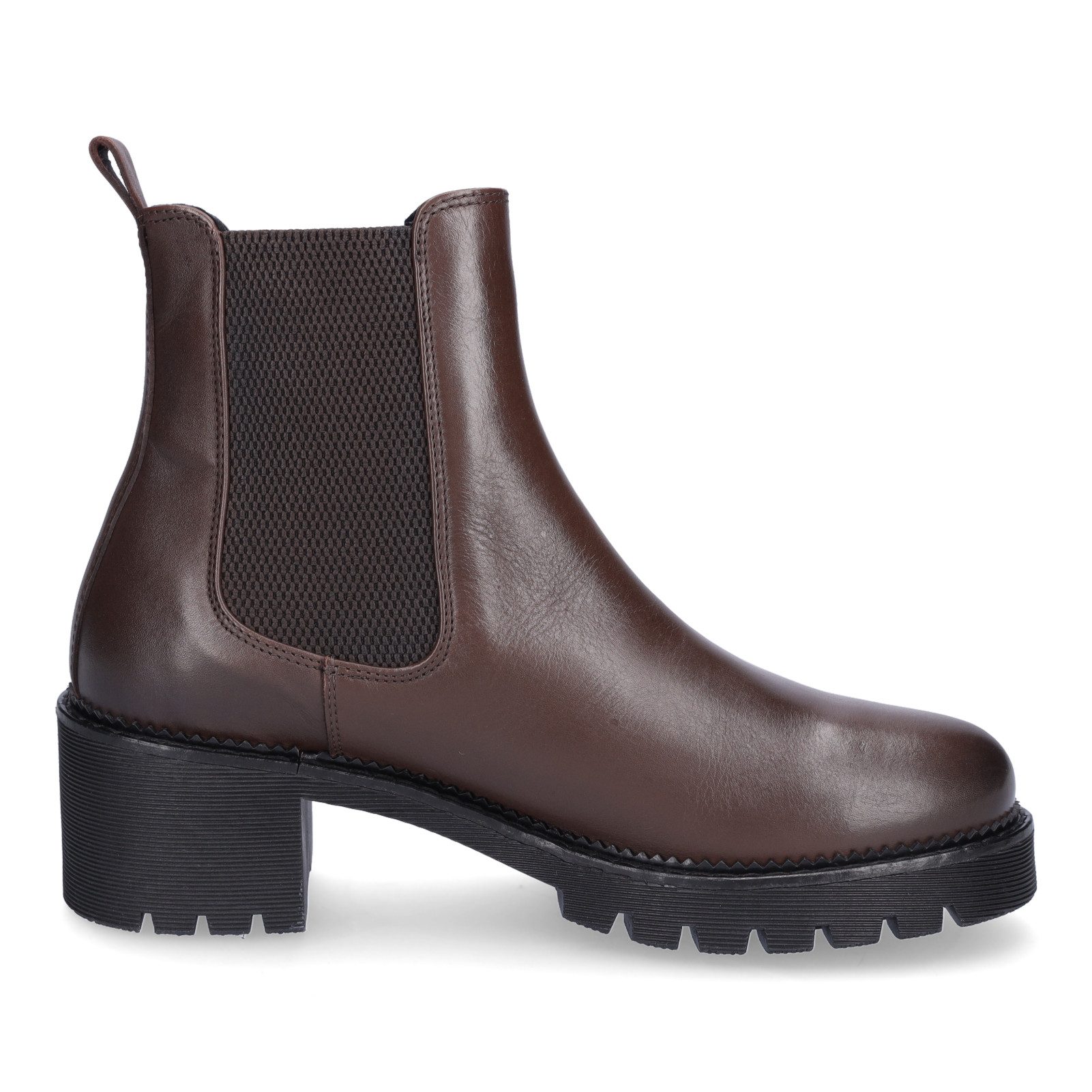 MIDS MARA Damen Stiefelette Glattleder in Braun, Blockabsatz 5,5 cm, Schaft 14,5 cm & Textilfutter – Bild 4 von 5