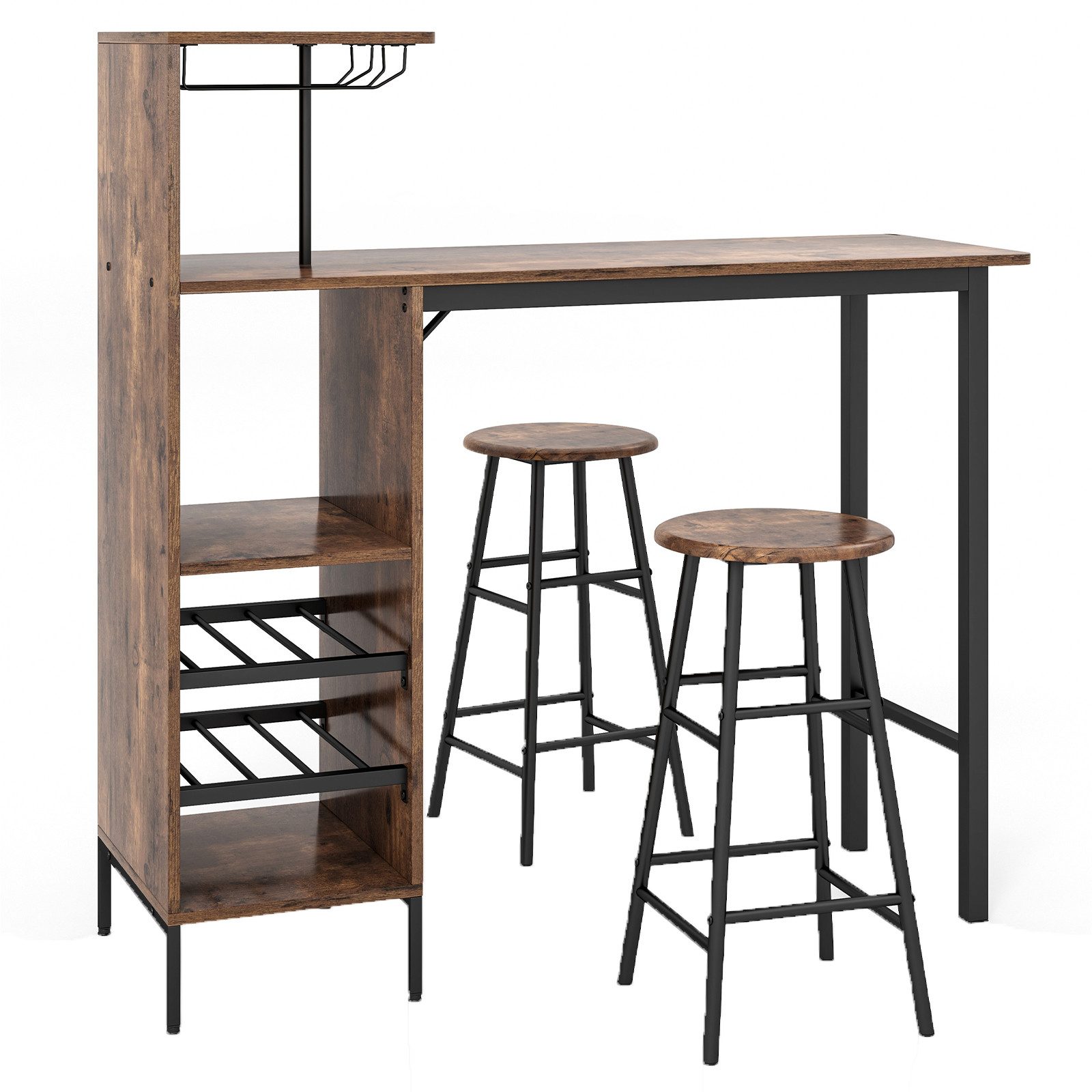 KOMFOTTEU Bartisch mit Barhocker (Set, 3-St), günstig online kaufen