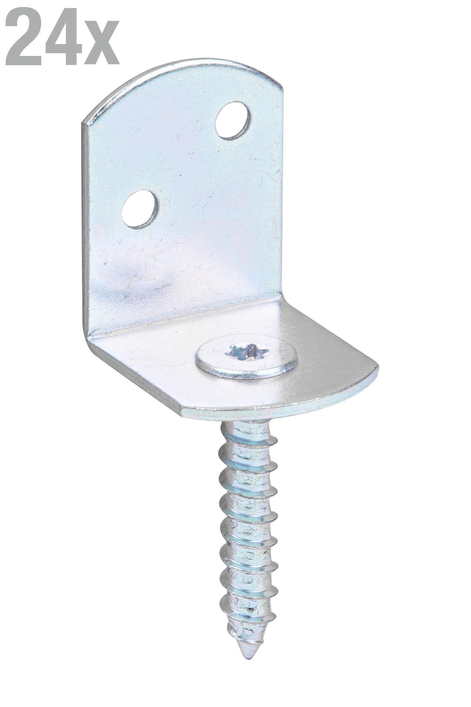 Alberts Zaun, Flechtzaunhalter Flechtzaunbeschlag Montagewinkel verzinkt 83mm 24 St