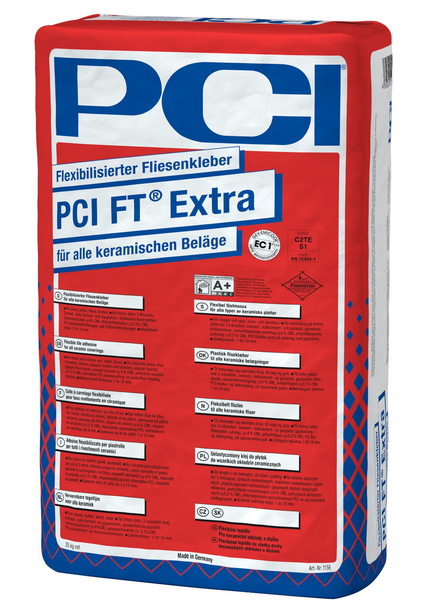 PCI Fliesenkleber PCI FT® Extra grau 25 kg, 25 kg