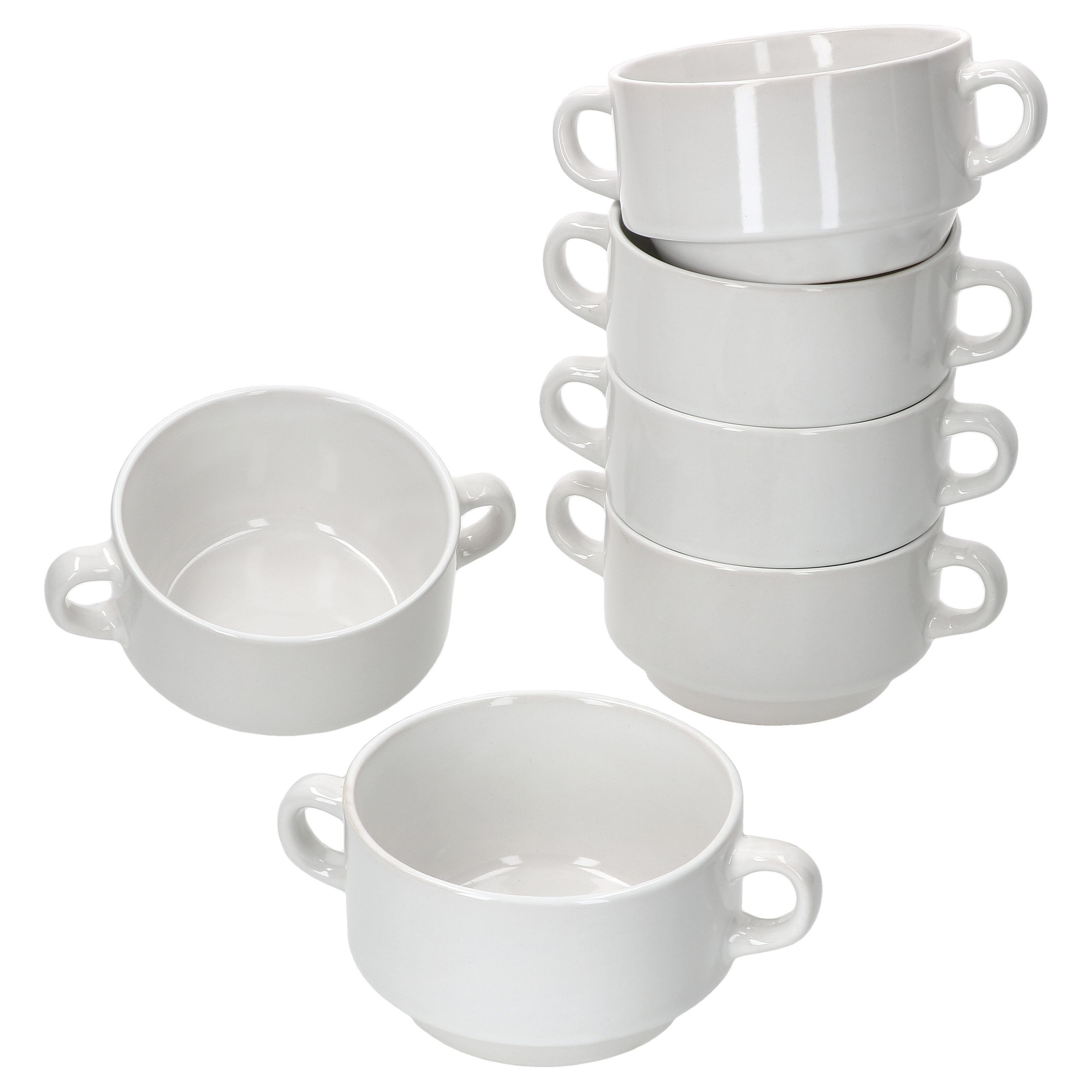 MamboCat Suppenschüssel 6er Set Stiva Suppenschale weiß 250 ml, Porzellan – Bild 2 von 5