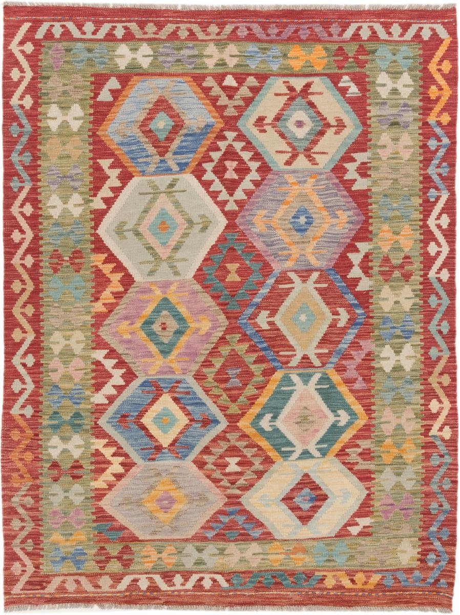 Orientteppich Kelim Afghan 149x193 Handgewebter Orientteppich, Nain Trading, rechteckig, Höhe: 3 mm