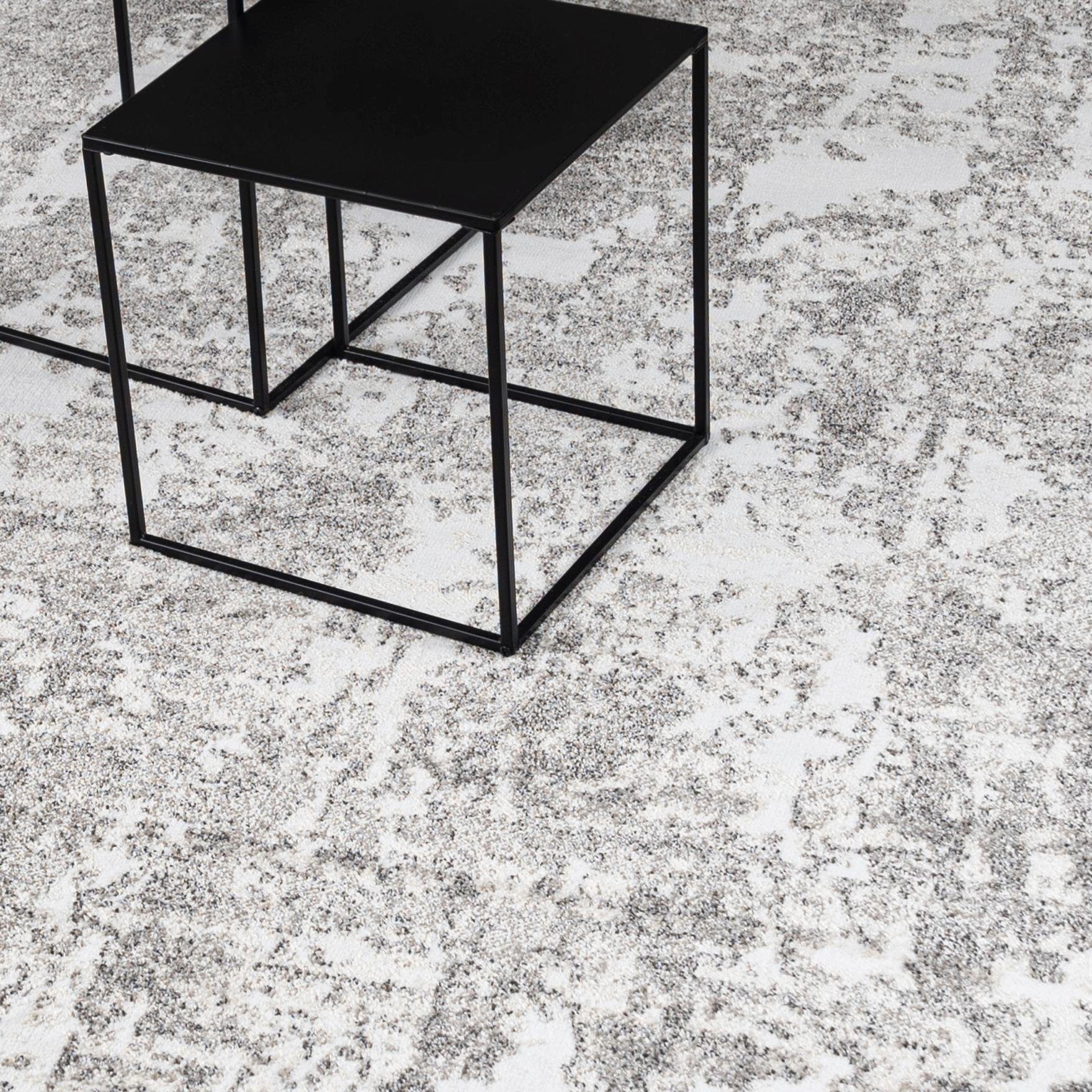 Mazovia Designteppich Modern Teppich für Wohnzimmer Abstrakt Muster, Creme, 80 x 150 cm, Abstrakt, Modern, Höhe 10 mm, Kurzflor