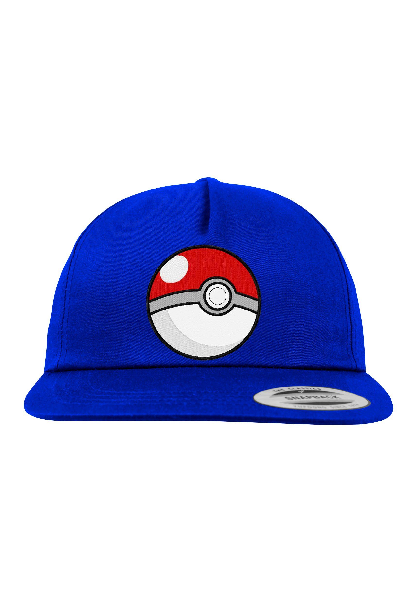 Youth Designz Baseball Cap Poke Ball Unisex Snapback Cap mit modischer Logo Stickerei Royalblau