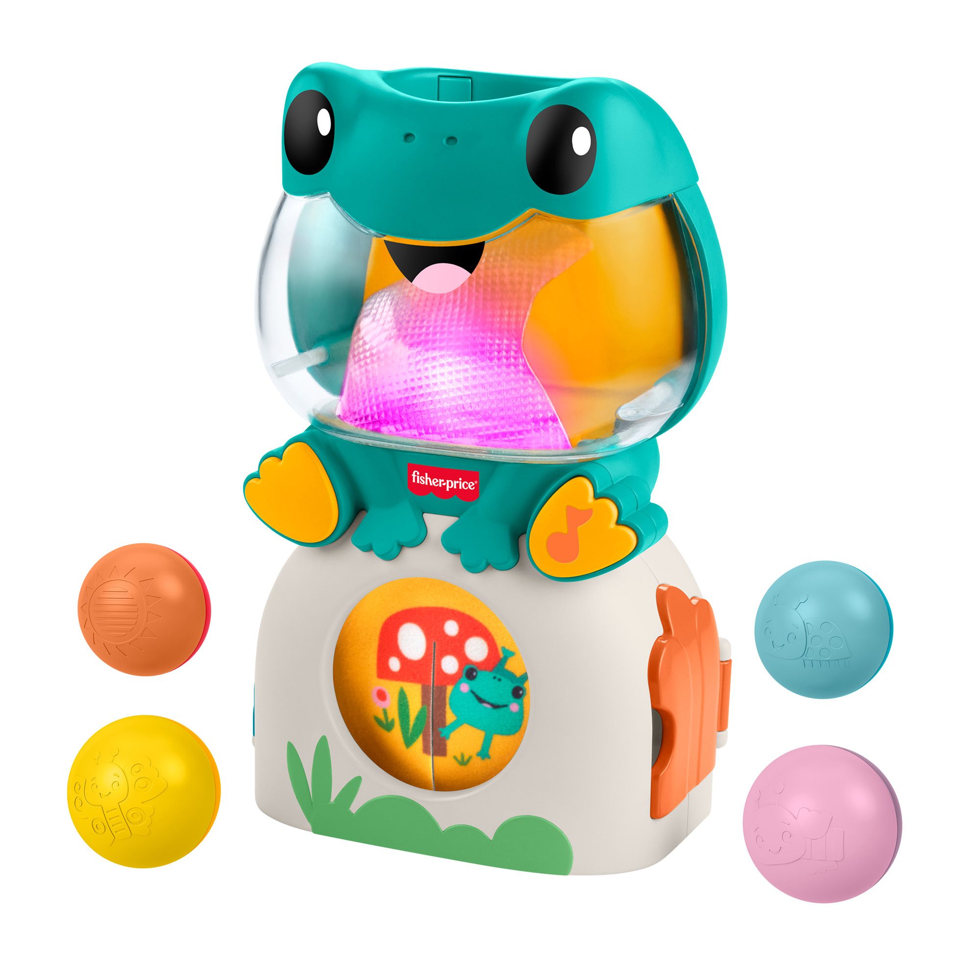 Fisher-Price® Lernspielzeug Leuchtender und rollender Frosch, mit Musik, Lichtern und Geräuschen