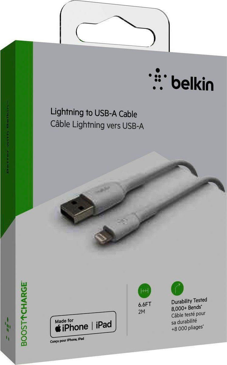 Belkin Lightning auf USB-A Kabel PVC (Länge: 2 m) Lightningkabel, USB Typ A, Lightning (200 cm) – Bild 4 von 5