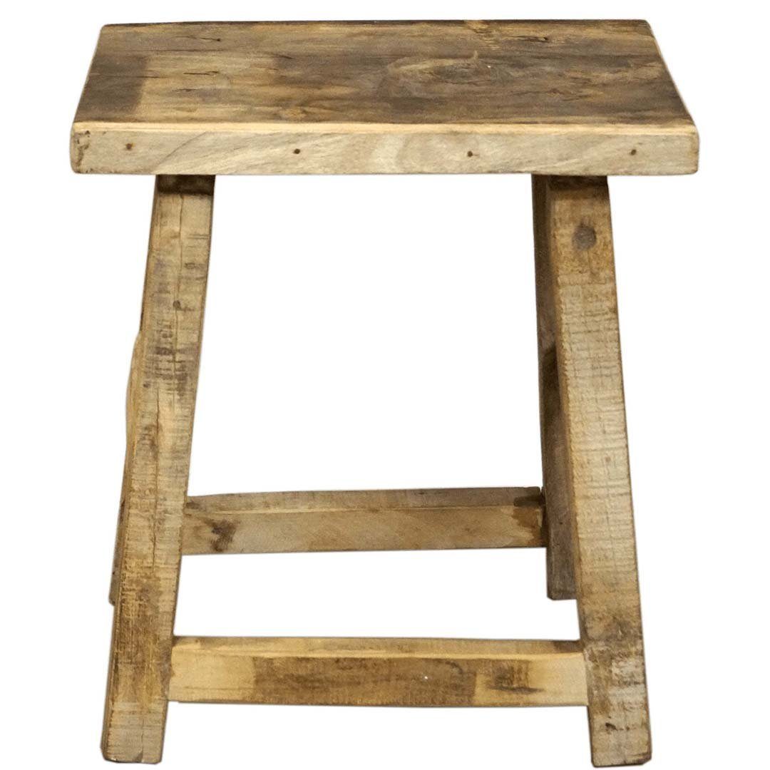 Trademark Hocker Hocker Holz Stuhl Holzhocker Beistelltisch UNIKA Trademark D11011