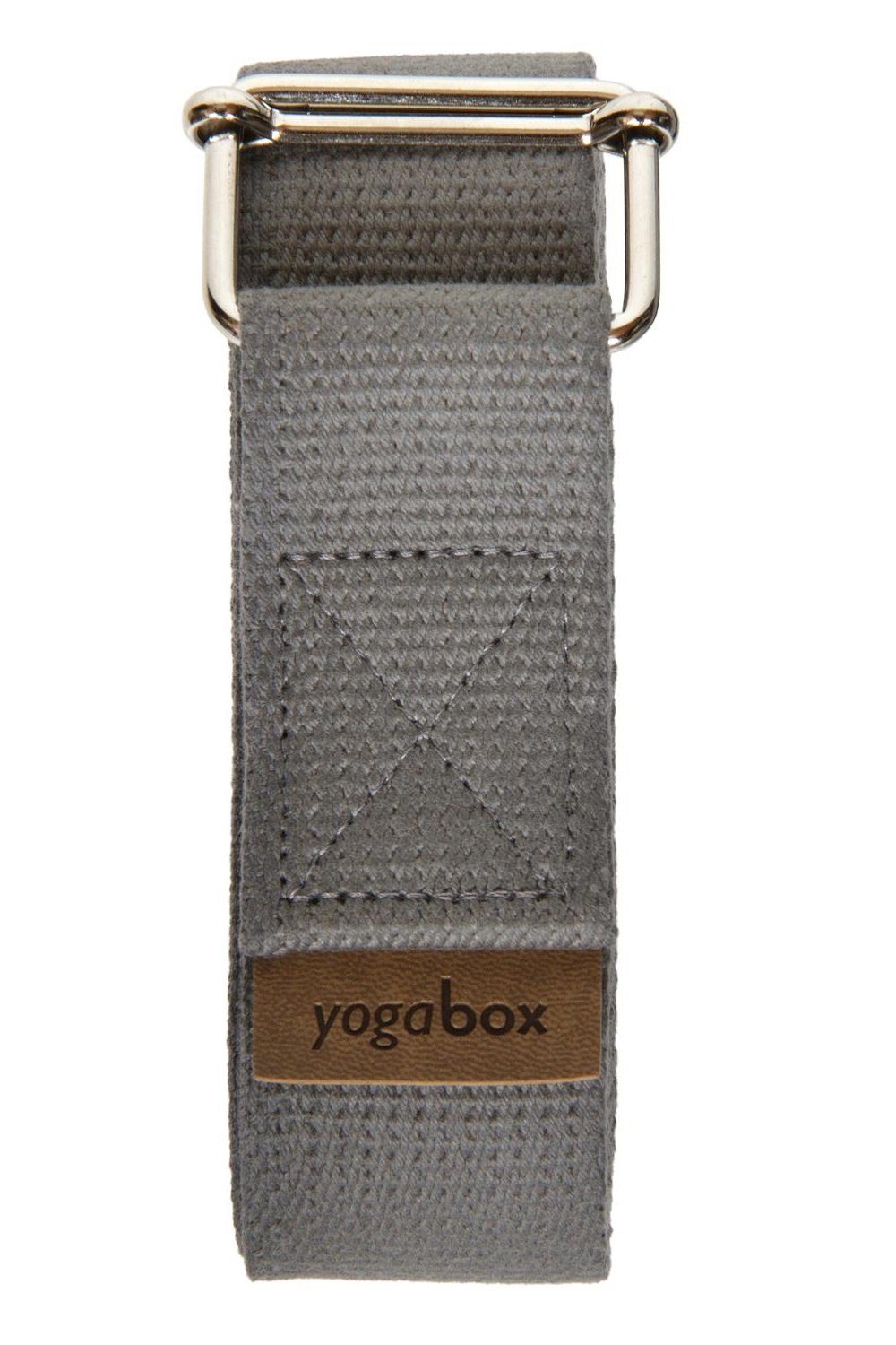 hergestellt yogabox grau Schiebeverschluss, Metall Deutschland mit Yogagurt in