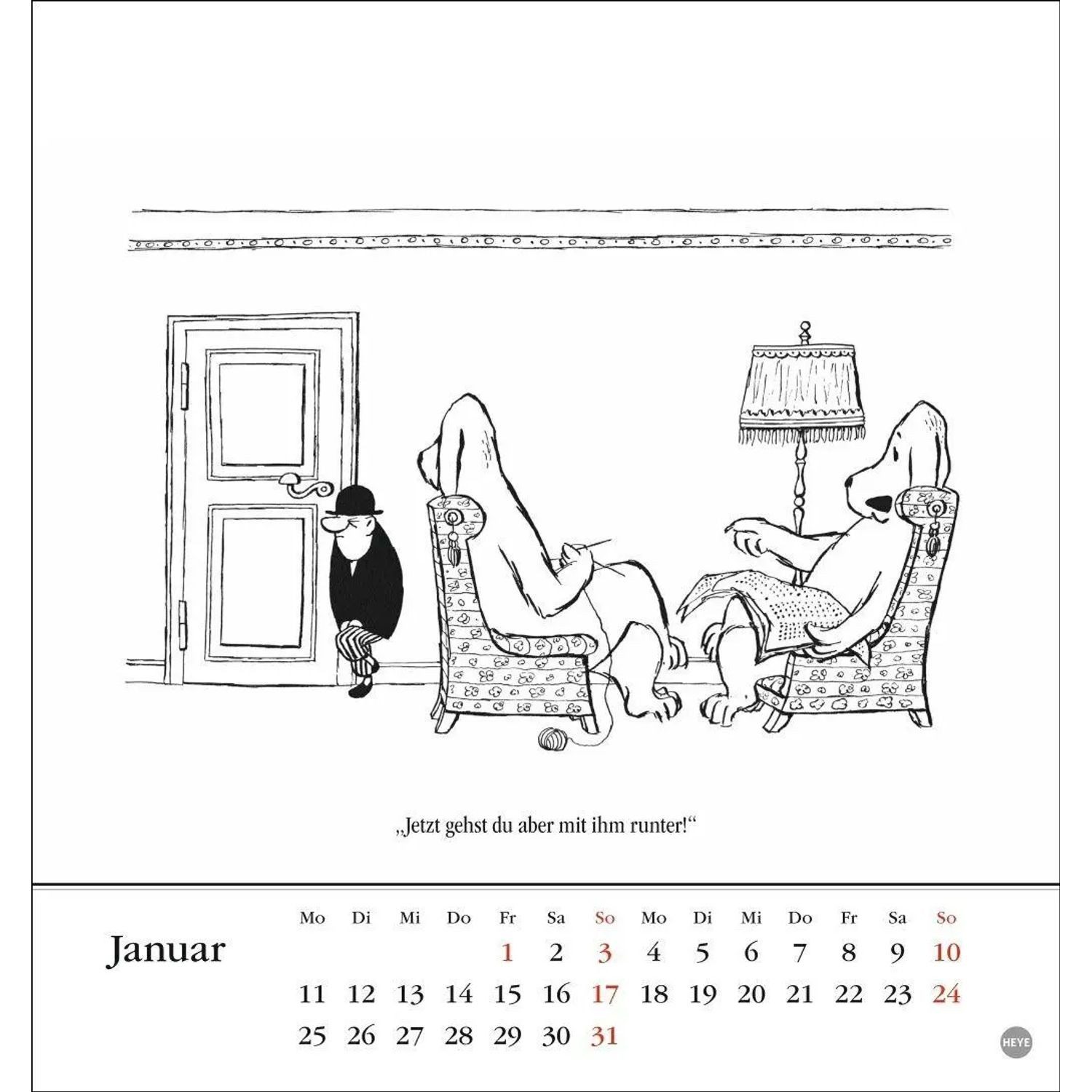HEYE Wandkalender Loriot Postkartenkalender 2027
