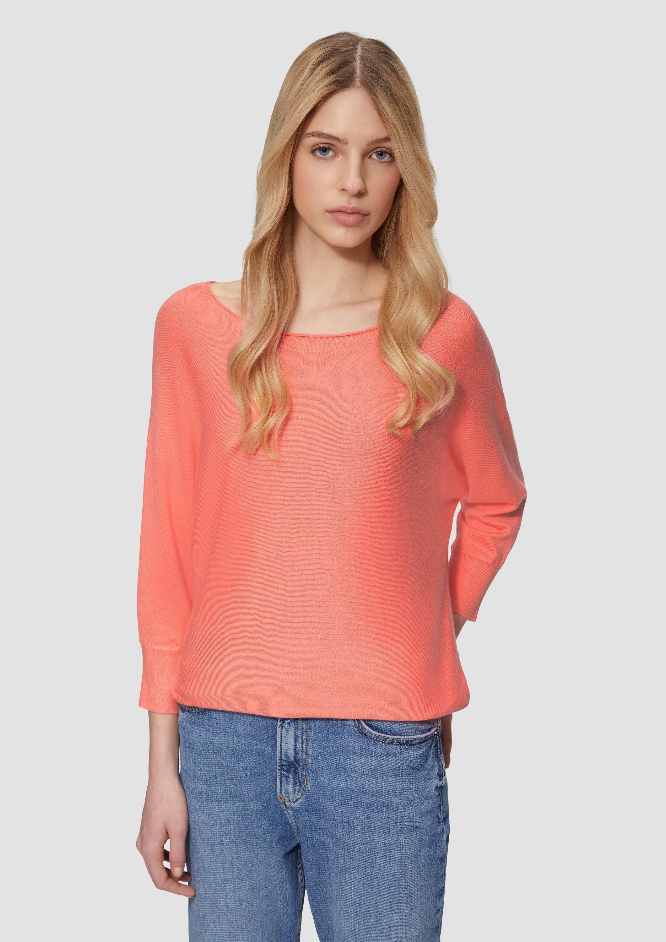 QS Longpullover Strickpullover Strickpullover aus Viskosemix