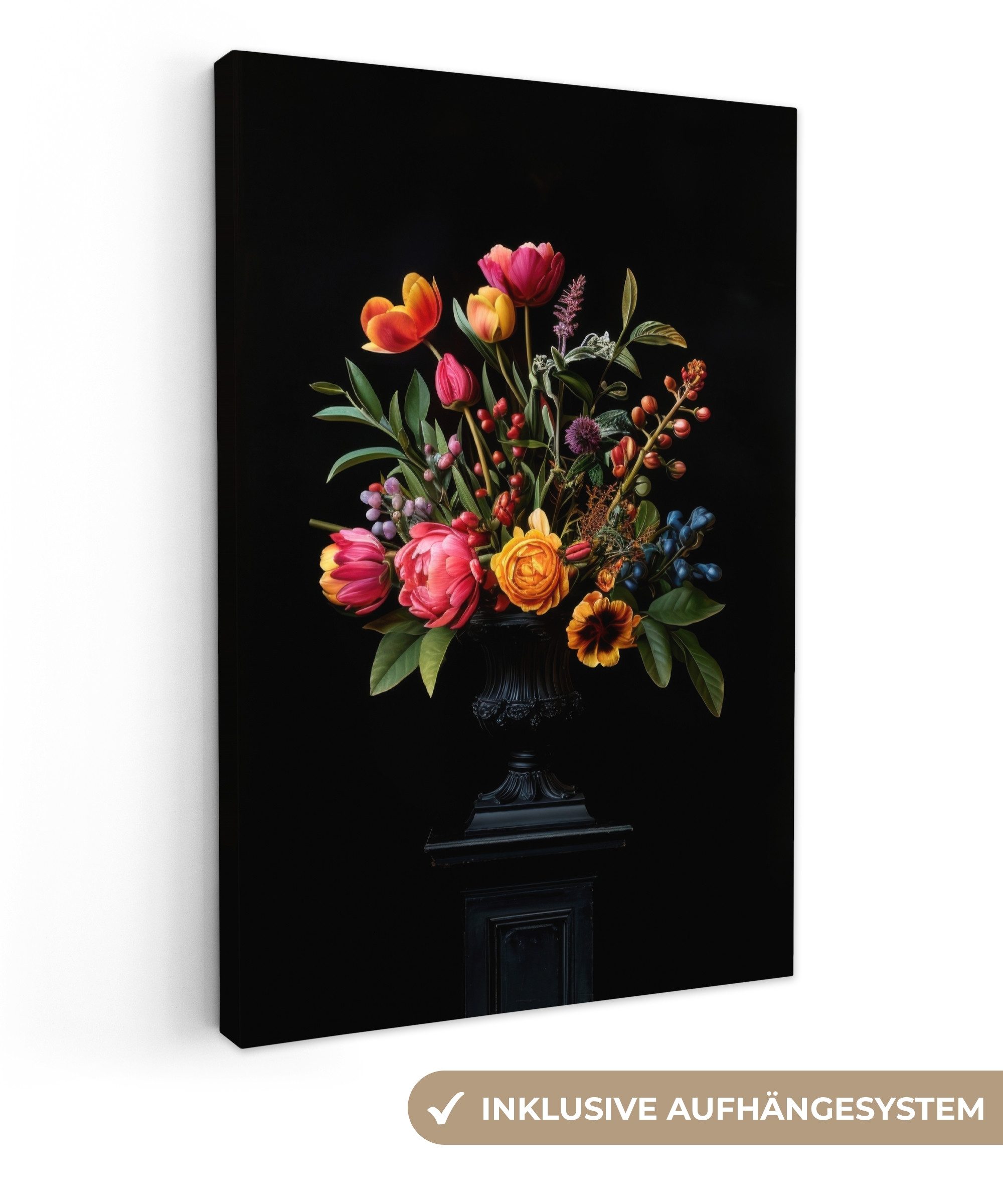 OneMillionCanvasses® Leinwandbild Tulpen - Beeren - günstig online kaufen