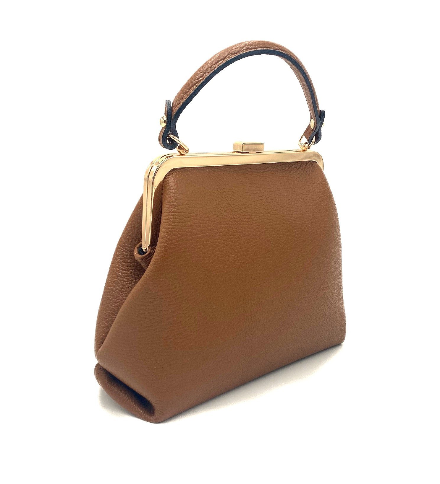 Taschenkinder Handtasche Louise – Damen Lederhandtasche im Vintage-Stil (Packung), Made in Italy - Echtes Leder