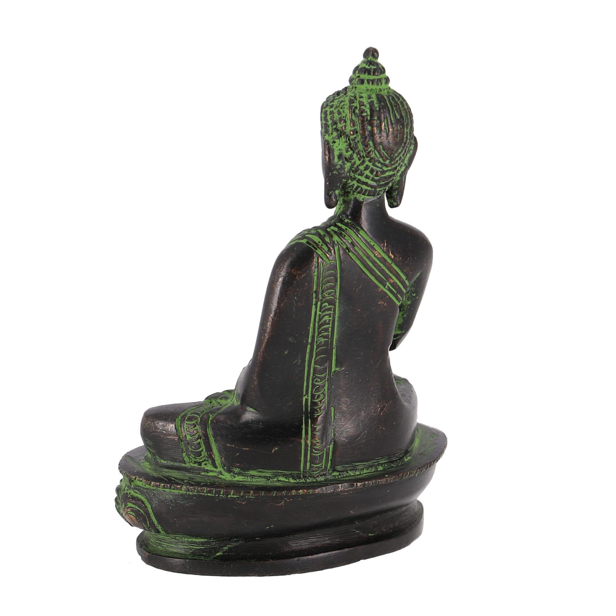 Buddhafigur Messing aus Guru-Shop Buddha.. Buddha Statue Amoghasiddhi