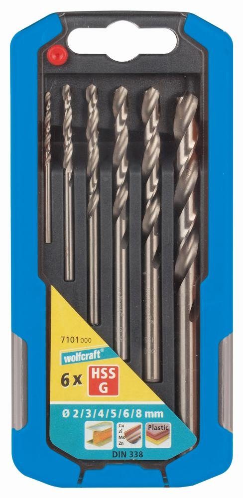 Wolfcraft Metallbohrer Wolfcraft Metallbohrer-Set HSS geschliffen Ø 2 - 8