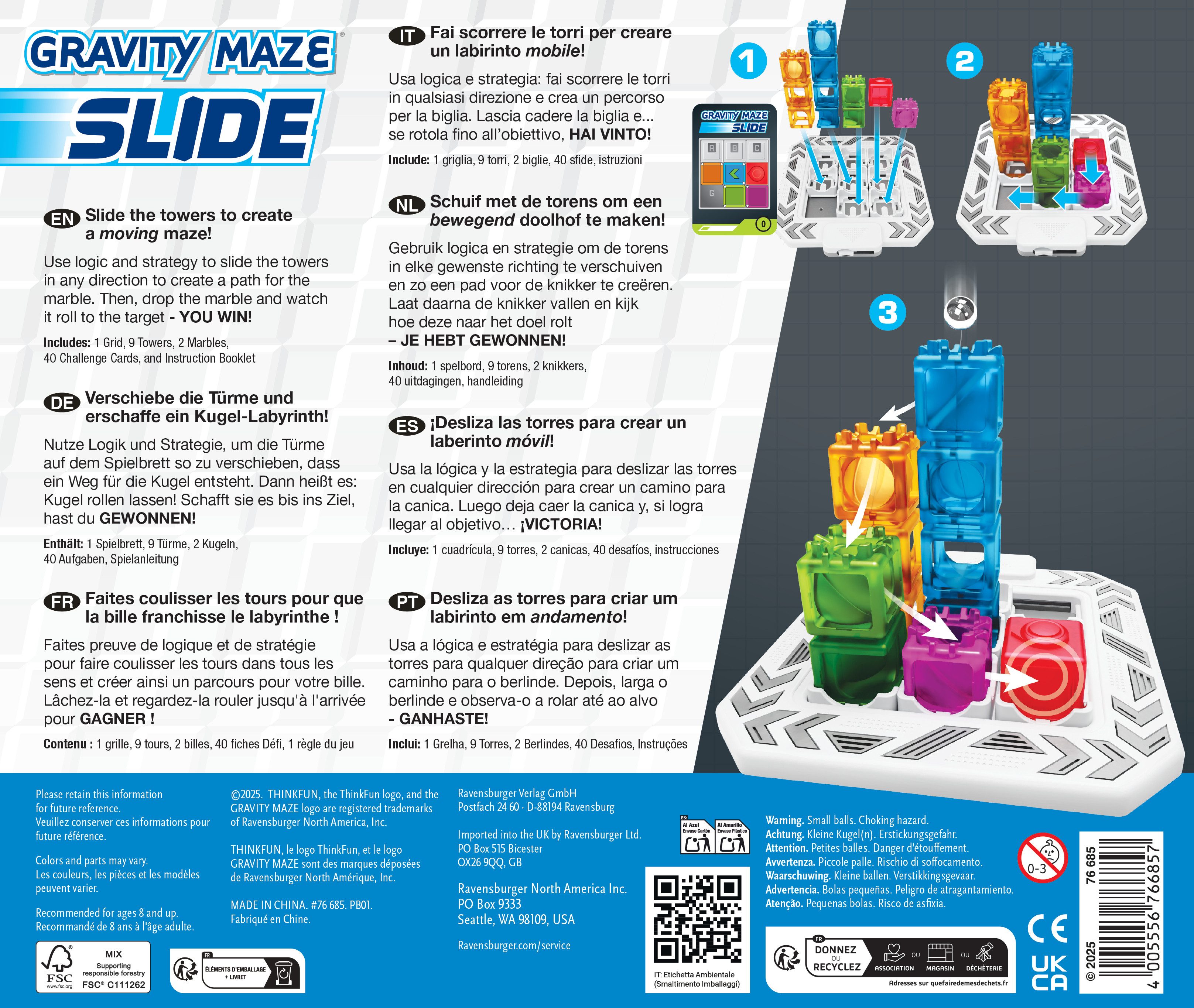 Thinkfun® Spiel ThinkFun Gravity Maze Slide, Logikspiel